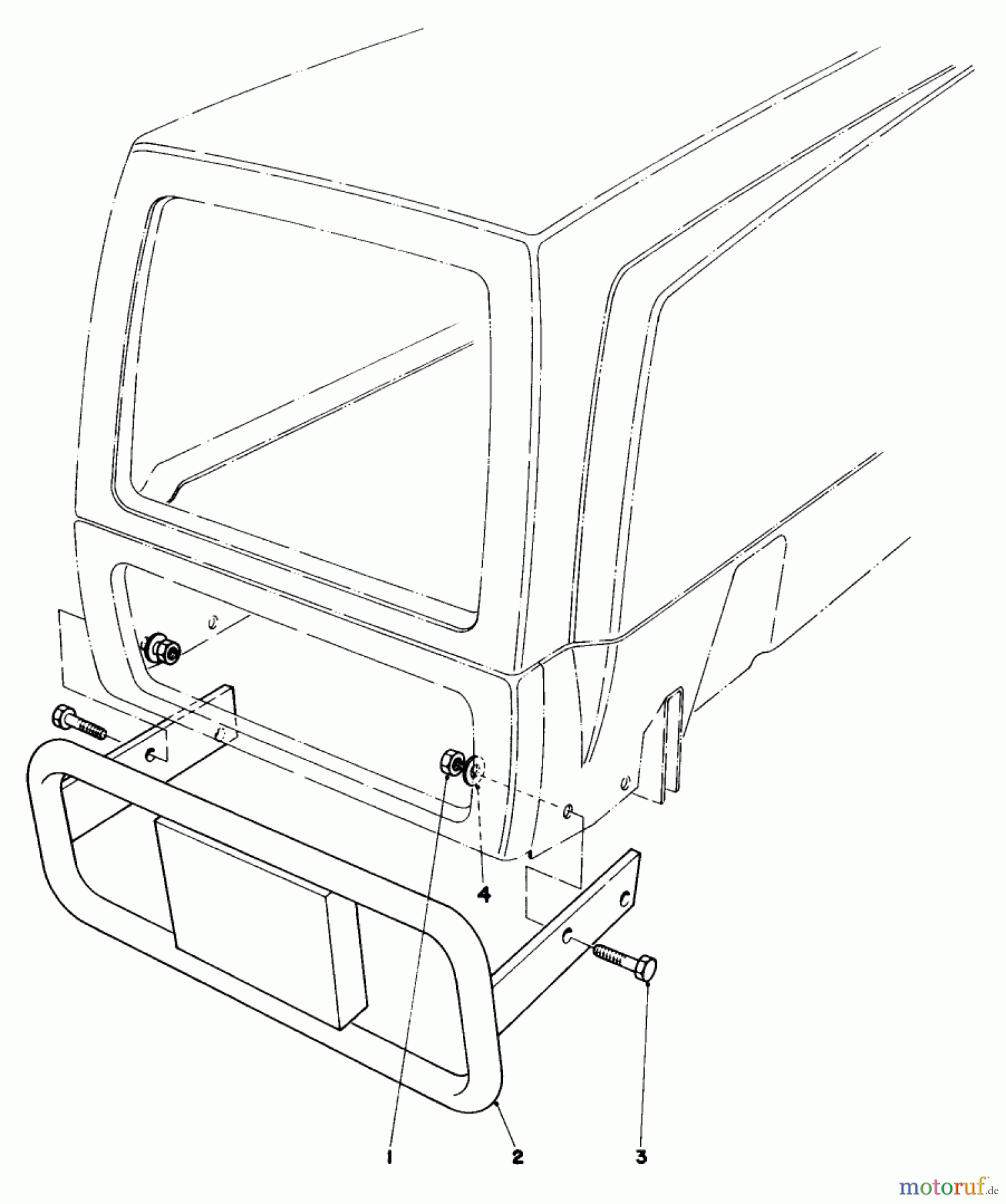  Toro Neu Mowers, Lawn & Garden Tractor Seite 1 57300 (8-32) - Toro 8-32 Front Engine Rider, 1983 (3000001-3999999) BUMPER KIT MODEL NO. 59102 (OPTIONAL)