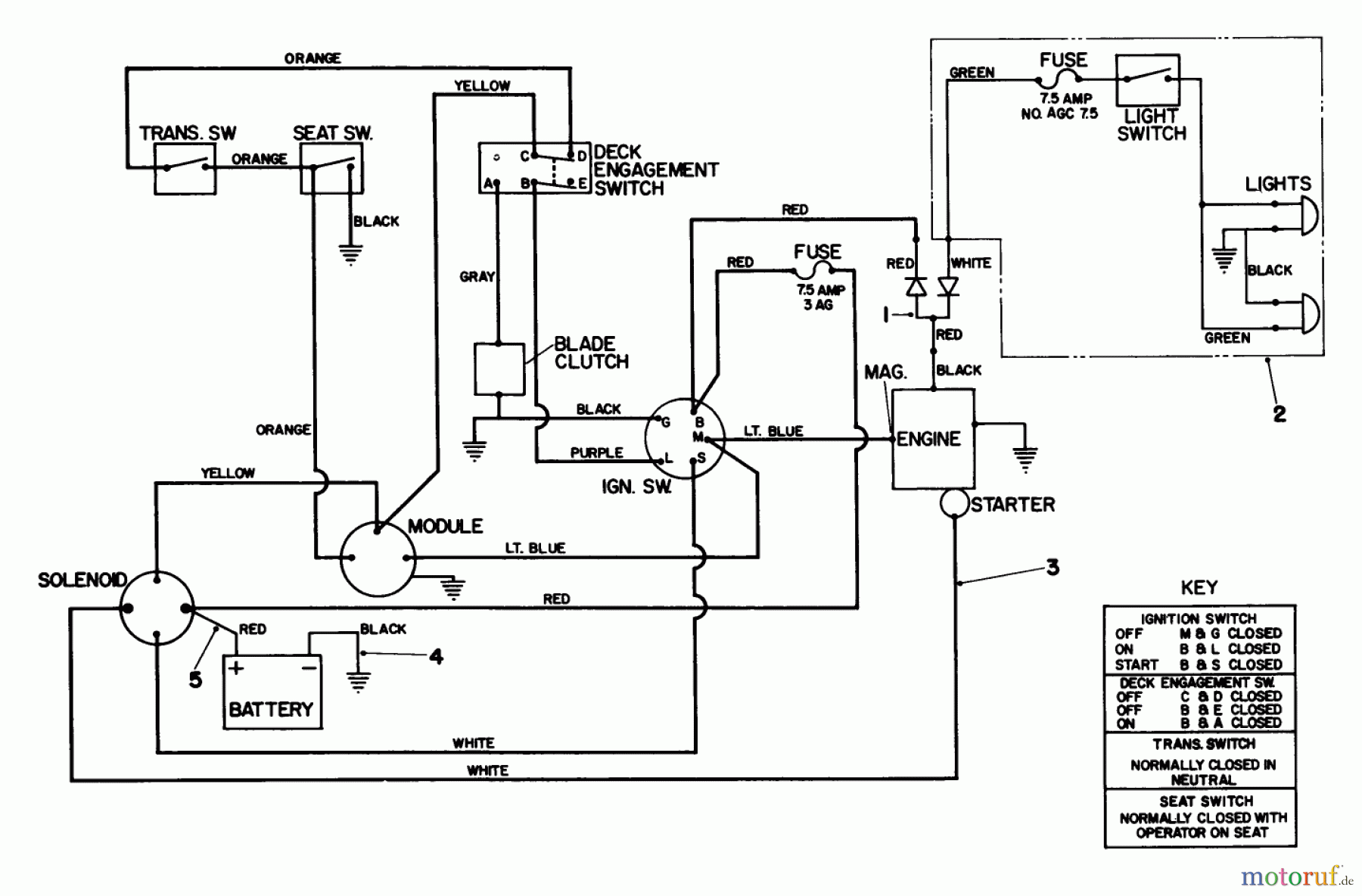  Toro Neu Mowers, Lawn & Garden Tractor Seite 1 57357 (11-44) - Toro 11-44 Lawn Tractor, 1982 (2000001-2999999) ELECTRICAL DIAGRAM