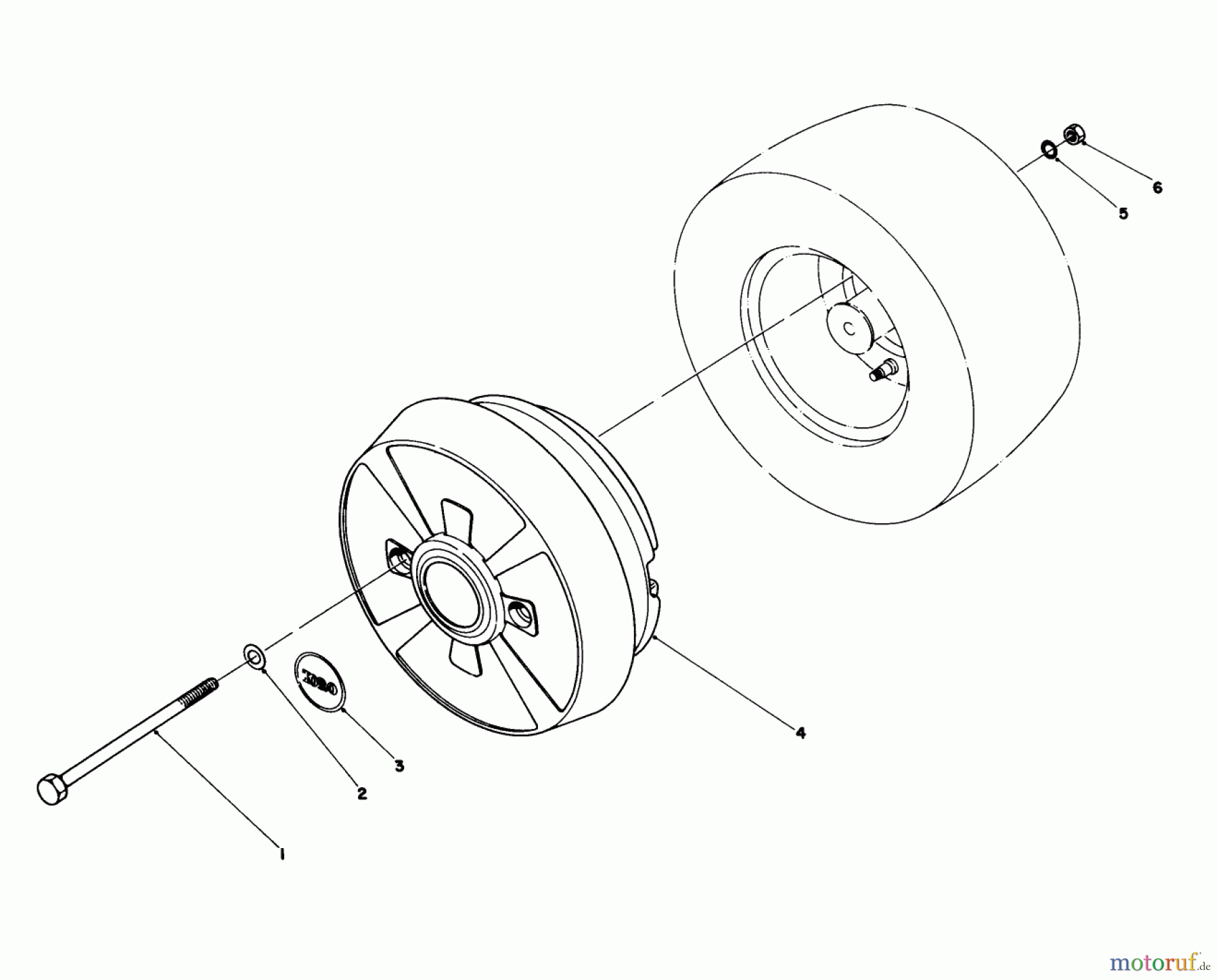  Toro Neu Mowers, Lawn & Garden Tractor Seite 1 57357 (11-44) - Toro 11-44 Lawn Tractor, 1984 (4000001-4999999) WHEEL WEIGHT KIT MODEL NO. 59159 (OPTIONAL)