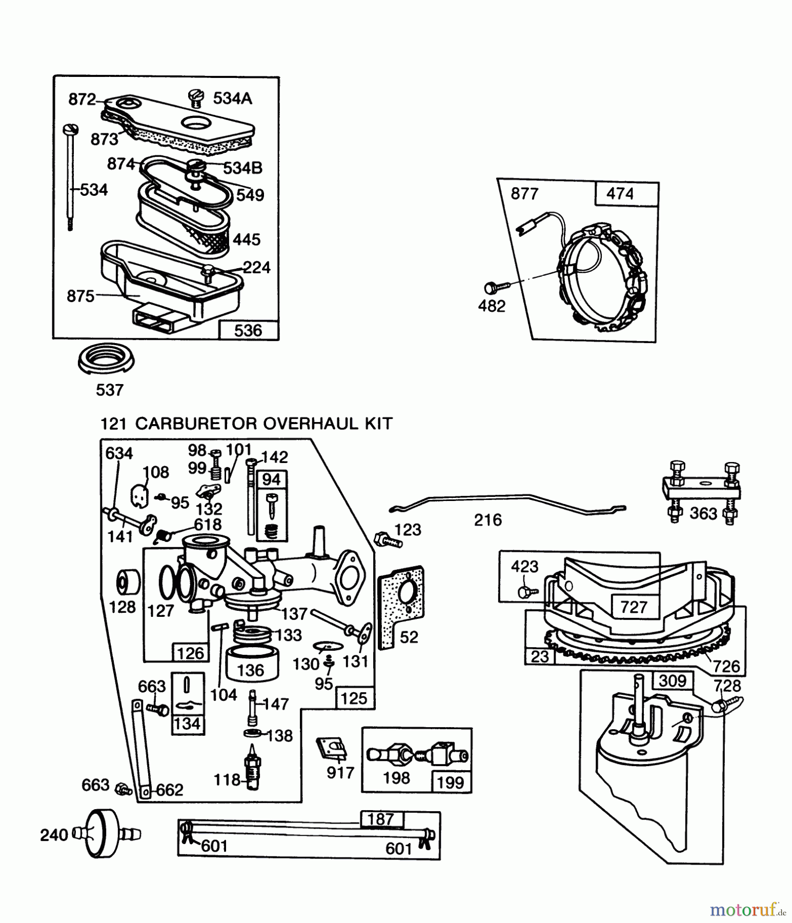  Toro Neu Mowers, Lawn & Garden Tractor Seite 1 57356 (11-42) - Toro 11-42 Lawn Tractor, 1985 (5000001-5999999) ENGINE BRIGGS & STRATTON MODEL 253707-0157-01 #2