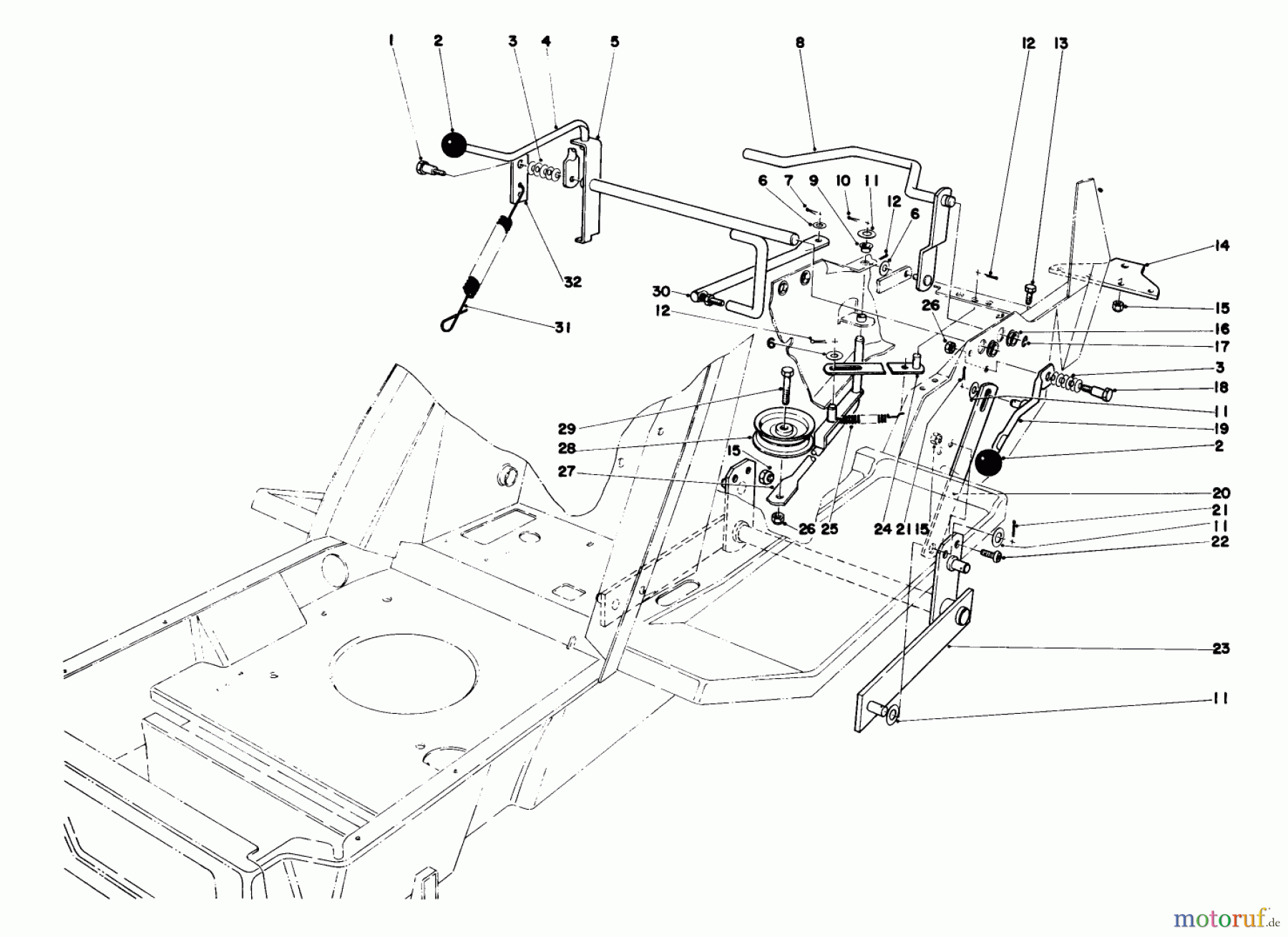  Toro Neu Mowers, Lawn & Garden Tractor Seite 1 57356 (11-42) - Toro 11-42 Lawn Tractor, 1985 (5000001-5999999) SHIFT & CLUTCH ASSEMBLY