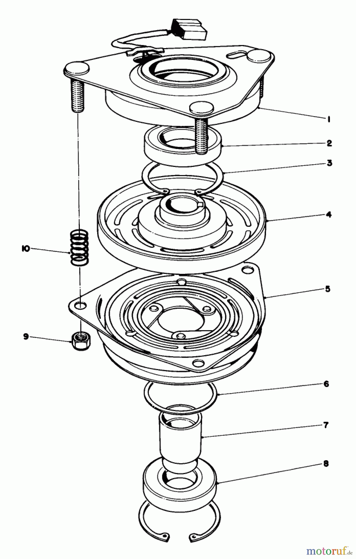  Toro Neu Mowers, Lawn & Garden Tractor Seite 1 57360 (11-32) - Toro 11-32 Lawn Tractor, 1986 (6000001-6999999) CLUTCH ASSEMBLY NO. 44-0770