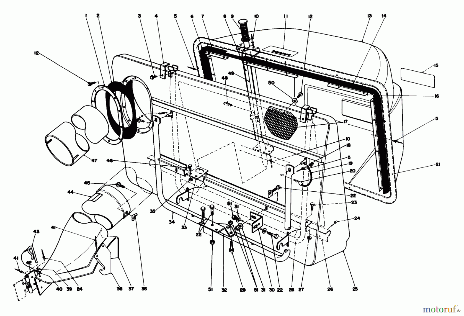  Toro Neu Mowers, Lawn & Garden Tractor Seite 1 57360 (11-32) - Toro 11-32 Lawn Tractor, 1986 (6000001-6999999) EASY-EMPTY GRASS CATCHER MODEL 59111 (OPTIONAL)