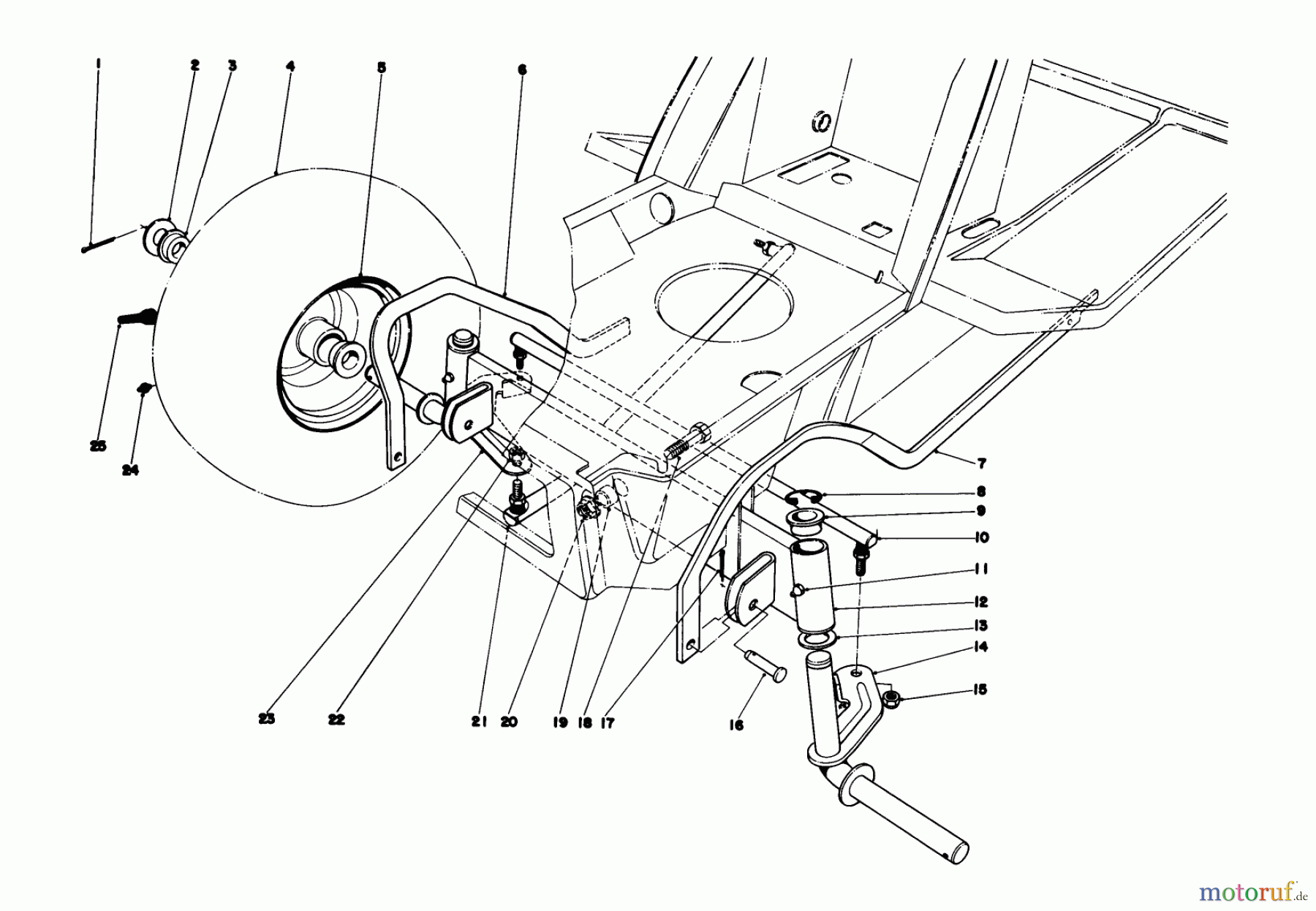  Toro Neu Mowers, Lawn & Garden Tractor Seite 1 57375 - Toro 8 hp Front Engine Rider, 1980 (0000001-0999999) FRONT AXLE ASSEMBLY