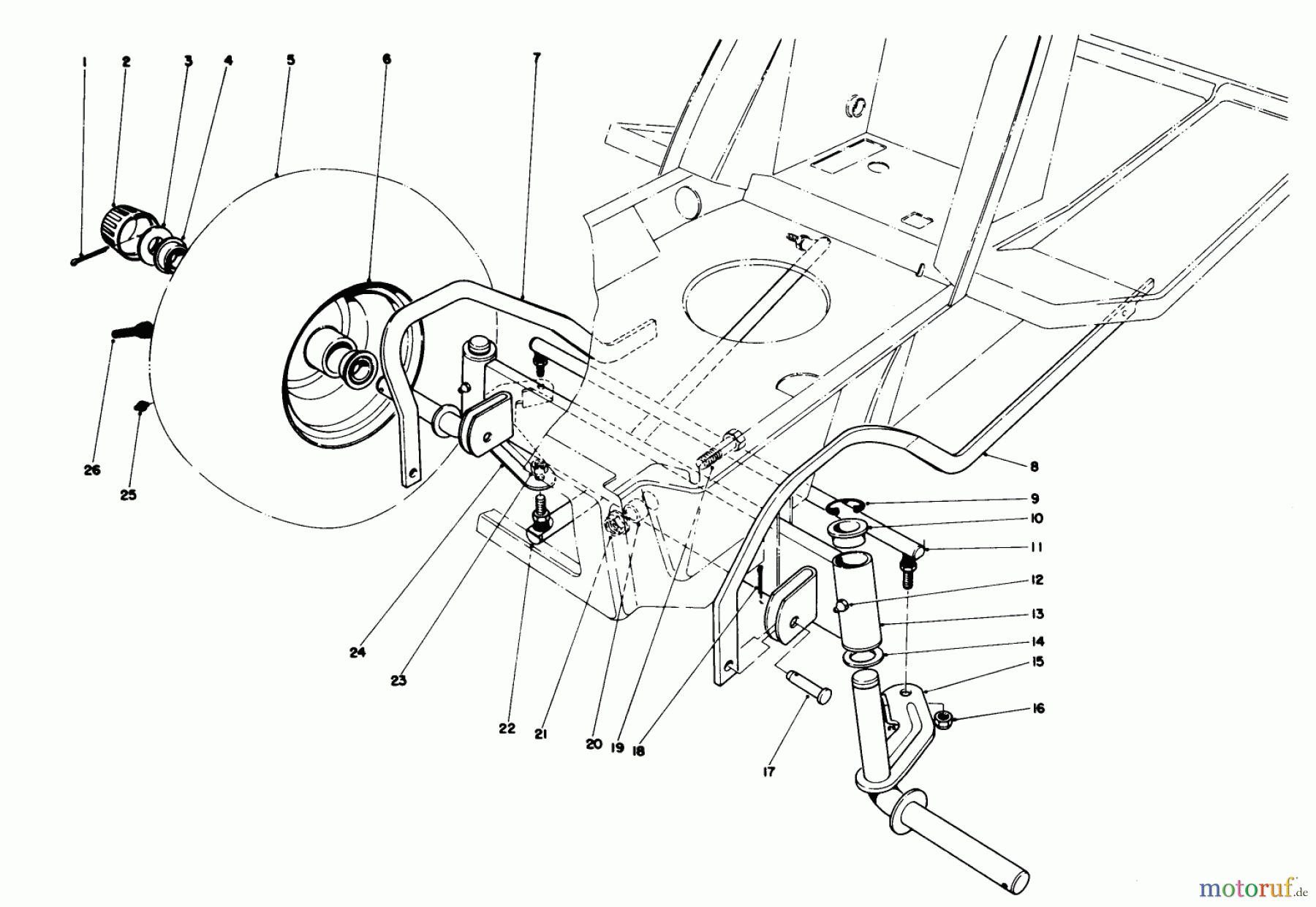  Toro Neu Mowers, Lawn & Garden Tractor Seite 1 57380 - Toro 8 hp Front Engine Rider, 1980 (0000001-0999999) FRONT AXLE ASSEMBLY