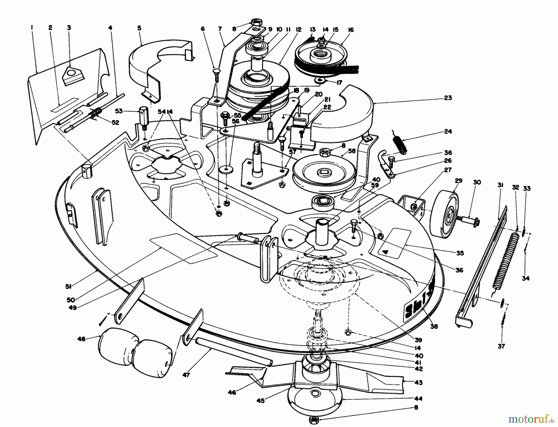  Toro Neu Mowers, Lawn & Garden Tractor Seite 1 57400 - Toro 12 hp Electric Start Lawn Tractor, 1988 (8000001-8999999) 38