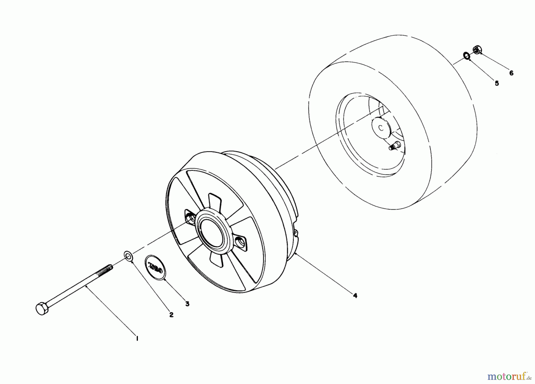  Toro Neu Mowers, Lawn & Garden Tractor Seite 1 57430 (12-44) - Toro 12-44 Pro Lawn Tractor, 1988 (8000001-8999999) WHEEL WEIGHT KIT MODEL NO. 59159 (OPTIONAL)