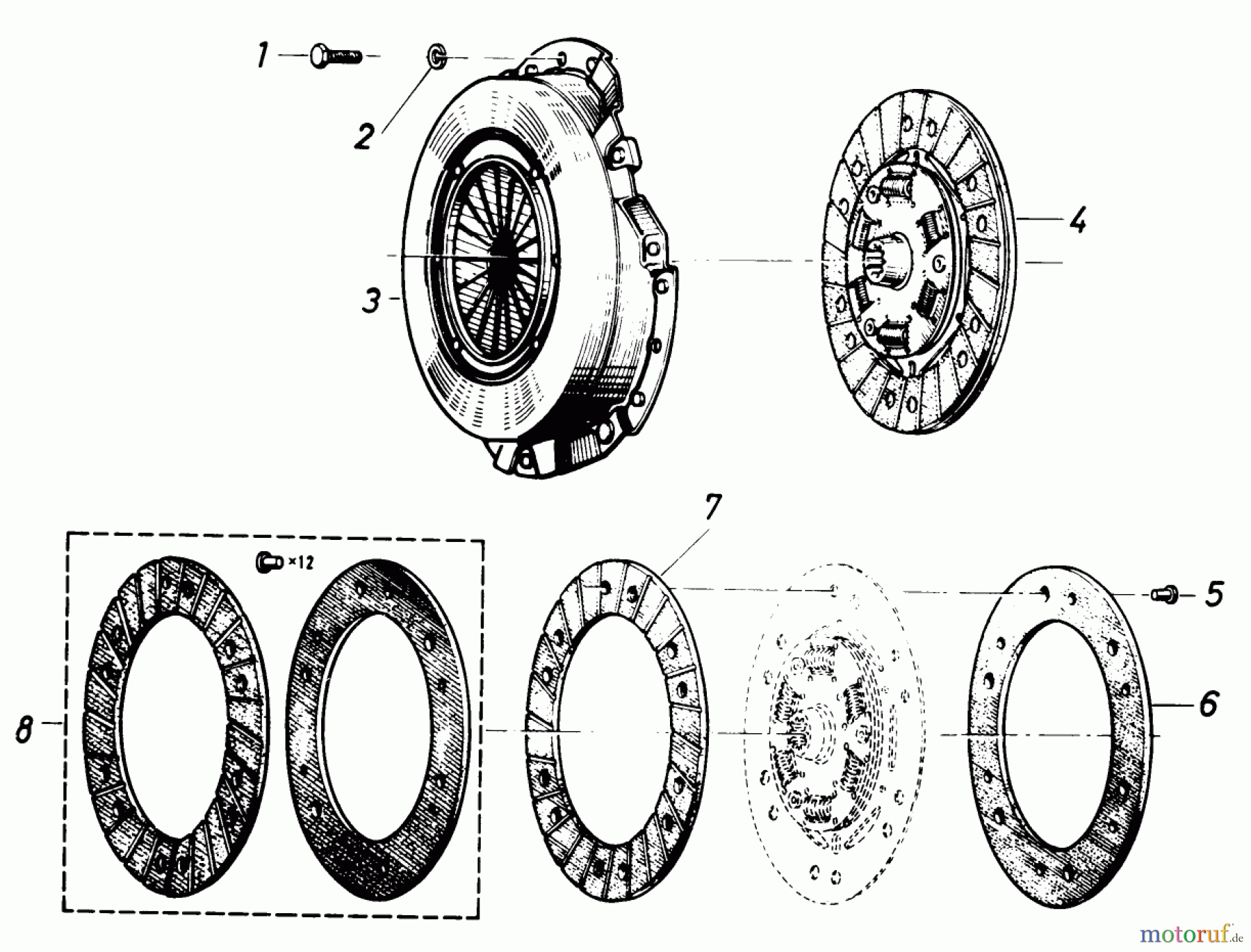  Toro Neu Mowers, Lawn & Garden Tractor Seite 1 61-20RG01 (D-250) - Toro D-250 10-Speed Tractor, 1976 CLUTCH