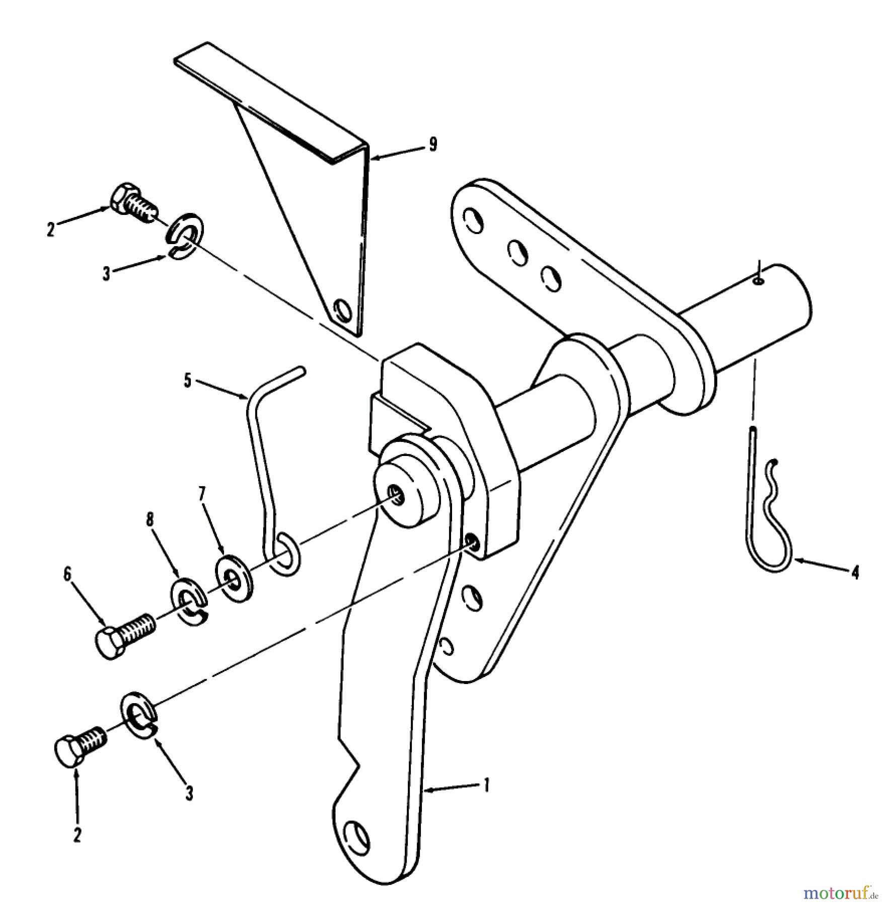  Toro Neu Mowers, Lawn & Garden Tractor Seite 1 71-16KS02 (C-160) - Toro C-160 Automatic Tractor, 1977 LIFT LINKAGE #2