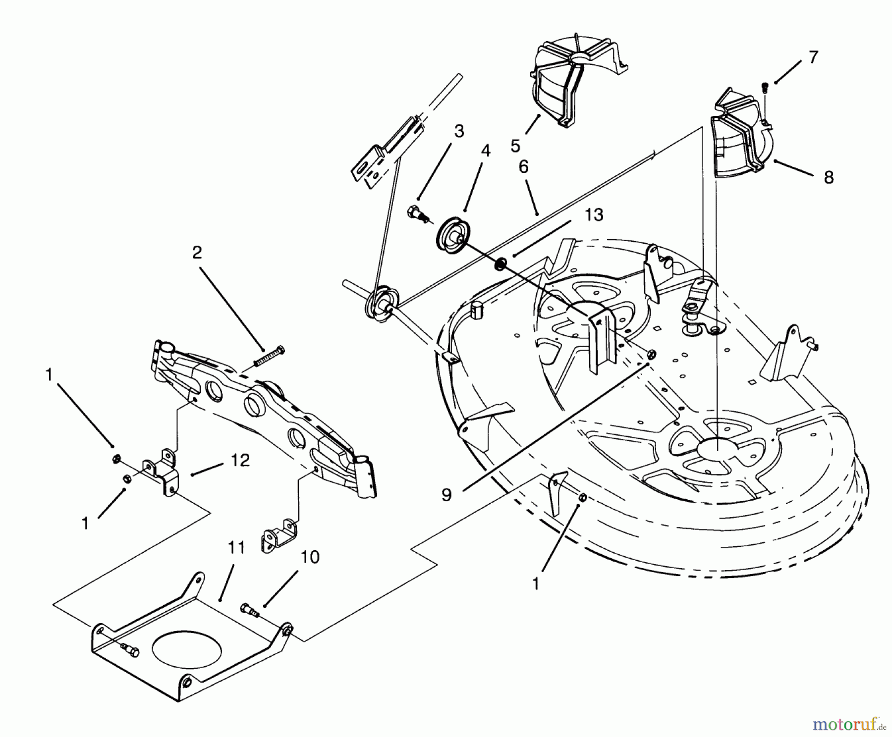  Toro Neu Mowers, Lawn & Garden Tractor Seite 1 71202 (12-38XL) - Toro 12-38XL Lawn Tractor, 1993 (3900001-3999999) CABLE & COVER ASSEMBLY (38