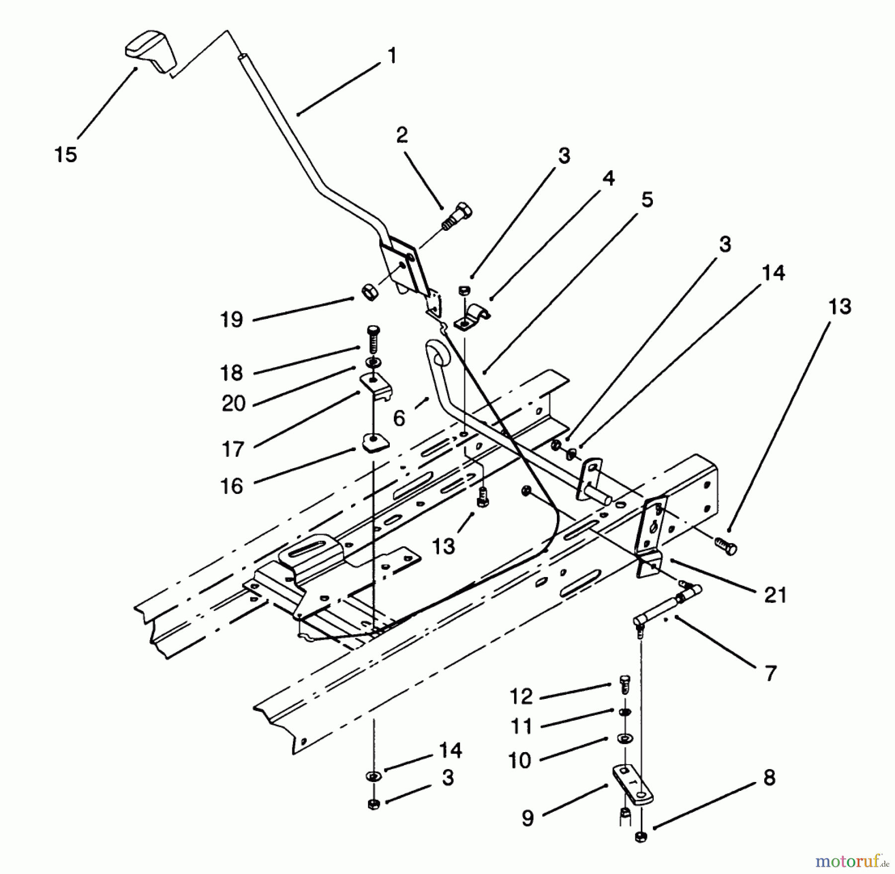  Toro Neu Mowers, Lawn & Garden Tractor Seite 1 71202 (12-38XL) - Toro 12-38XL Lawn Tractor, 1993 (3900001-3999999) SHIFT ASSEMBLY (SERIAL NO. 3901497 & UP) (MODEL NO. 71180), (SERIAL NO. 3900481 & UP), (MODEL NO. 71202)