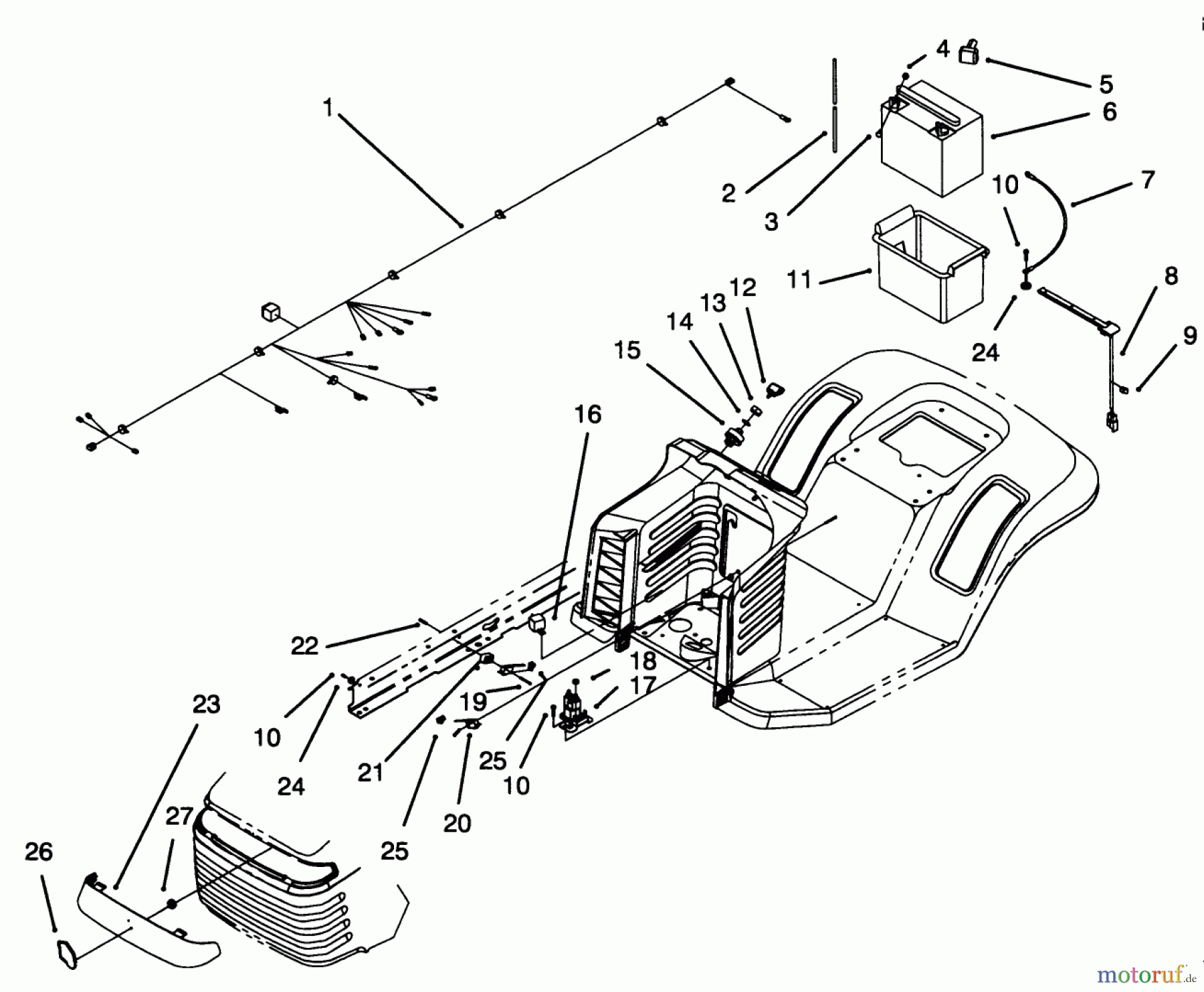  Toro Neu Mowers, Lawn & Garden Tractor Seite 1 71200 (12-32XL) - Toro 12-32XL Lawn Tractor, 1994 (4900001-4999999) ELECTRICAL ASSEMBLY