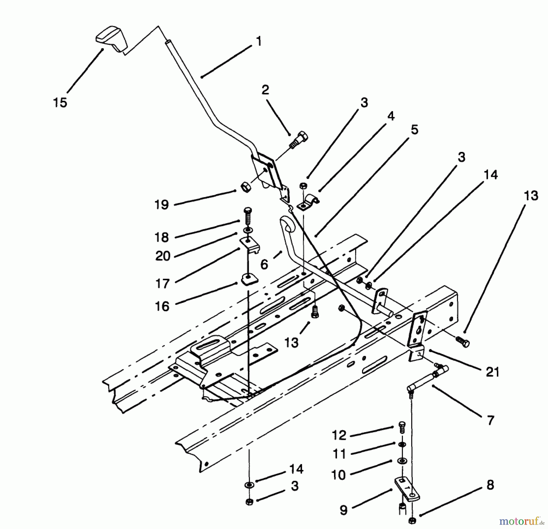  Toro Neu Mowers, Lawn & Garden Tractor Seite 1 71200 (12-32XL) - Toro 12-32XL Lawn Tractor, 1994 (4900001-4999999) SHIFT ASSEMBLY