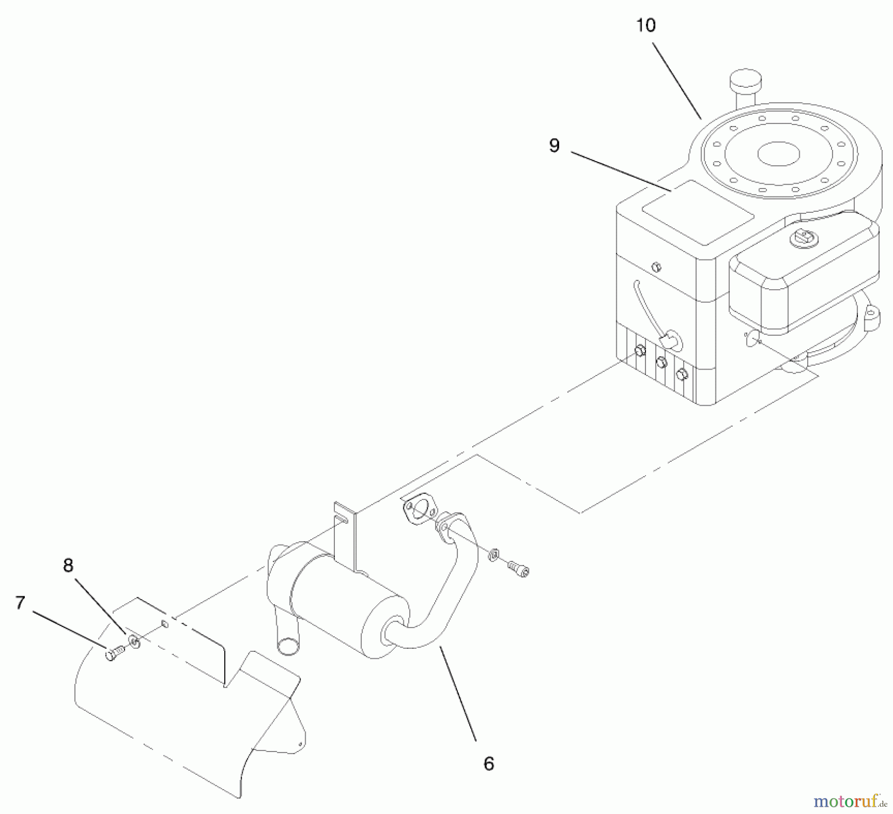  Toro Neu Mowers, Lawn & Garden Tractor Seite 1 71185 (13-38XL) - Toro 13-38XL Lawn Tractor, 1997 (7900001-7999999) ENGINE ASSEMBLY