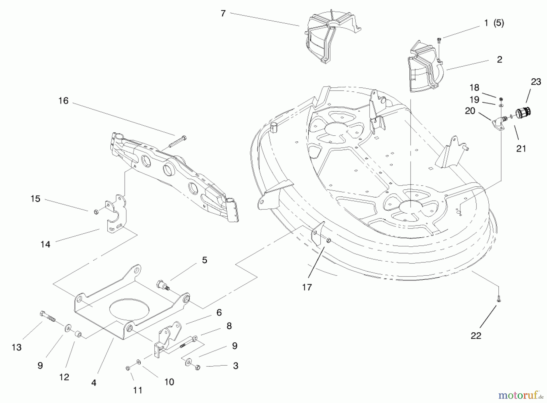  Toro Neu Mowers, Lawn & Garden Tractor Seite 1 71205 (13-38XL) - Toro 13-38XL Lawn Tractor, 1997 (79000001-79999999) SUSPENSION ASSEMBLY (38