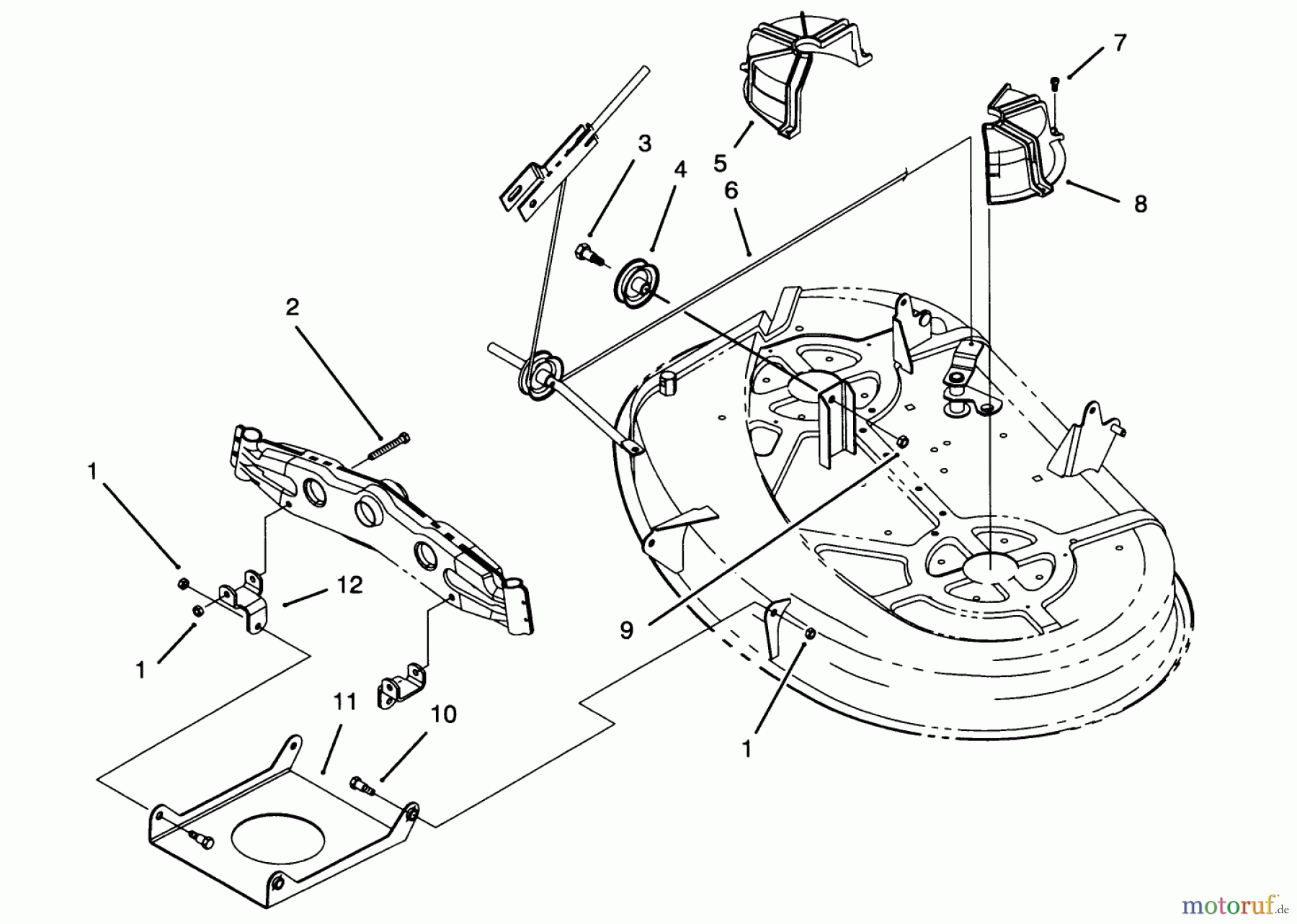  Toro Neu Mowers, Lawn & Garden Tractor Seite 1 71191 (13-38HXL) - Toro 13-38HXL Lawn Tractor, 1994 (4900001-4999999) CABLE & COVER ASSEMBLY (38