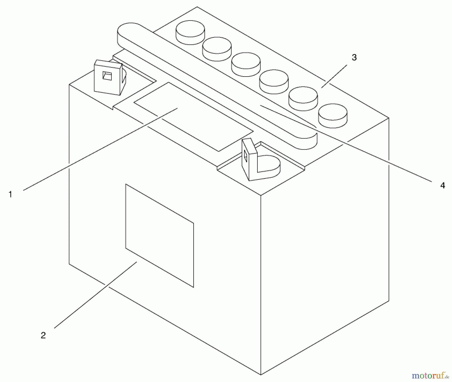  Toro Neu Mowers, Lawn & Garden Tractor Seite 1 71196 (16-44HXL) - Toro 16-44HXL Lawn Tractor, 1997 (7900001-7999999) BATTERY ASSEMBLY