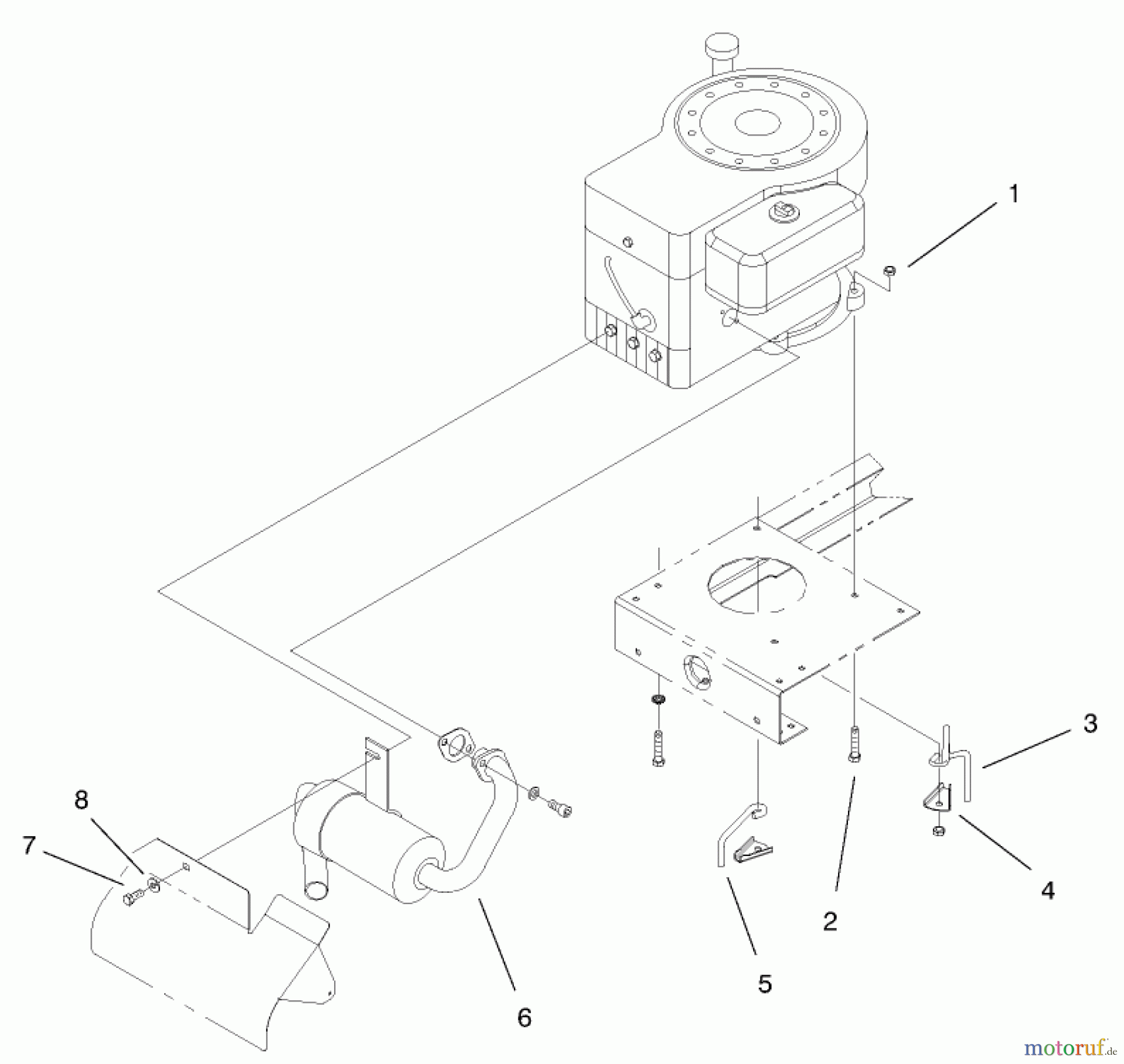  Toro Neu Mowers, Lawn & Garden Tractor Seite 1 71199 (12-32XL) - Toro 12-32XL Lawn Tractor, 2000 (200000001-200999999) ENGINE SYSTEM COMPONENTS ASSEMBLY