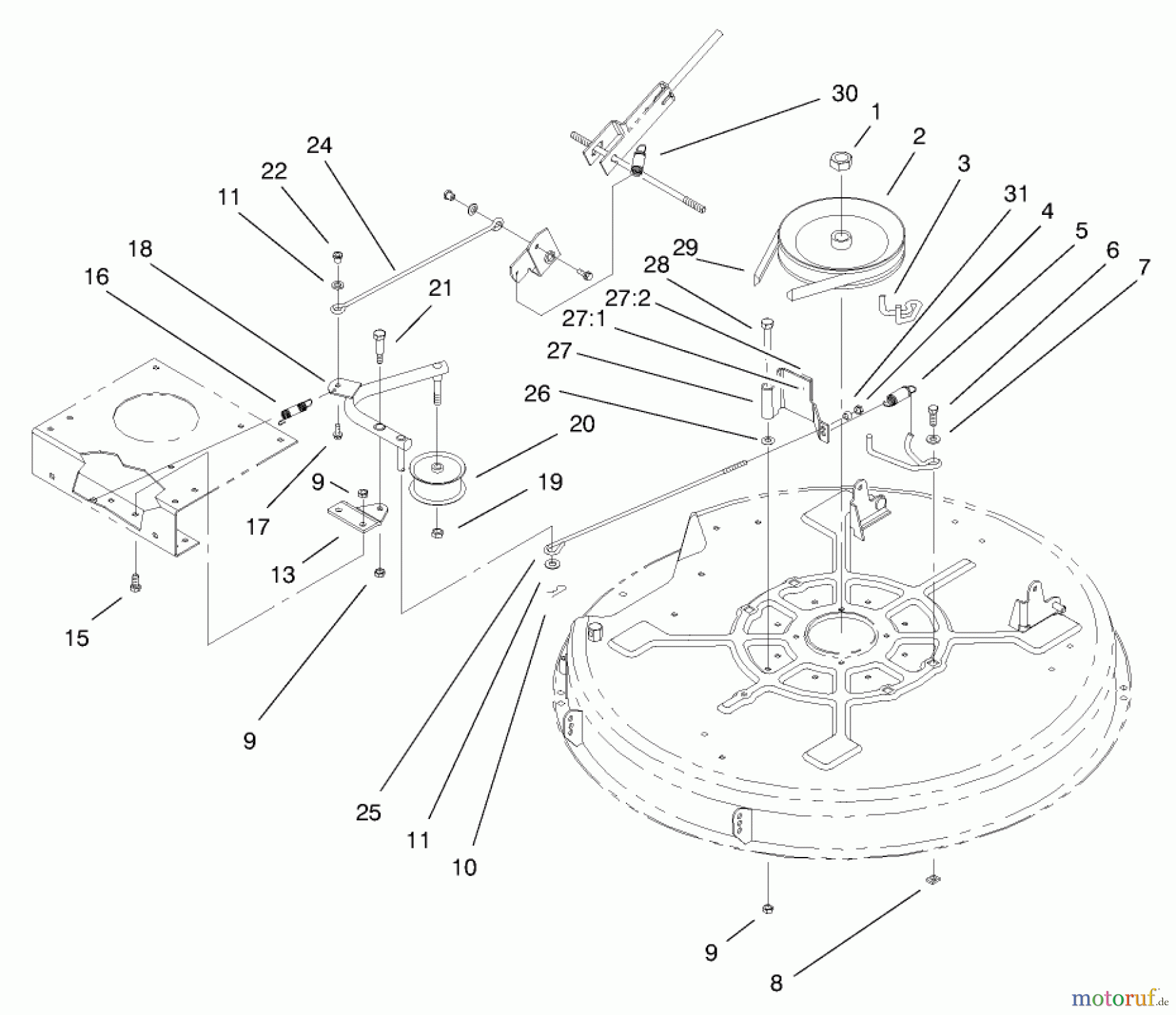  Toro Neu Mowers, Lawn & Garden Tractor Seite 1 71209 (13-32XLE) - Toro 13-32XLE Lawn Tractor, 2000 (200000001-200999999) 32