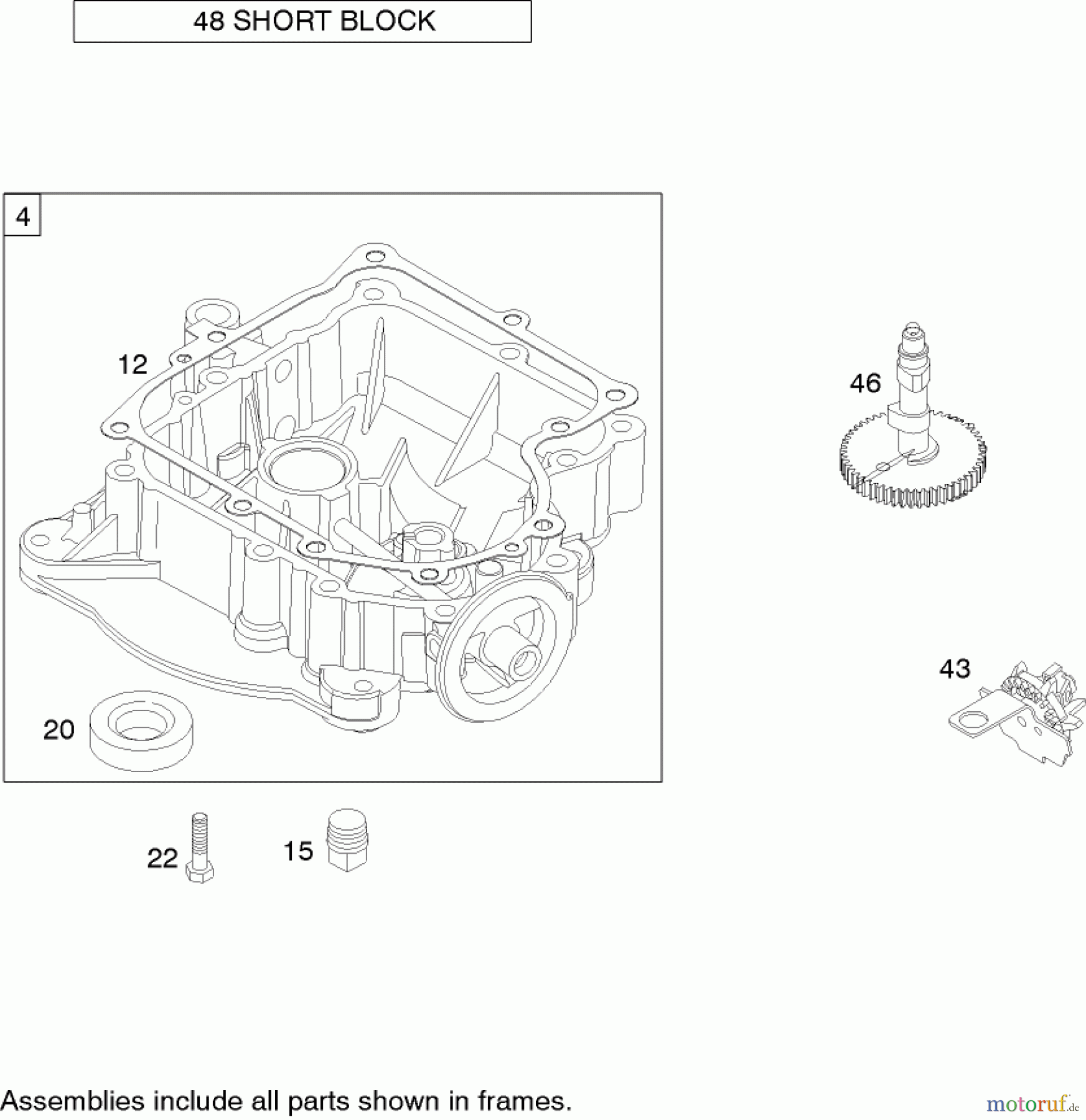  Toro Neu Mowers, Lawn & Garden Tractor Seite 1 71209 (XL 320) - Toro XL 320 Lawn Tractor, 2005 (250005001-250999999) CRANKCASE ASSEMBLY BRIGGS AND STRATTON 219907-0170-E1