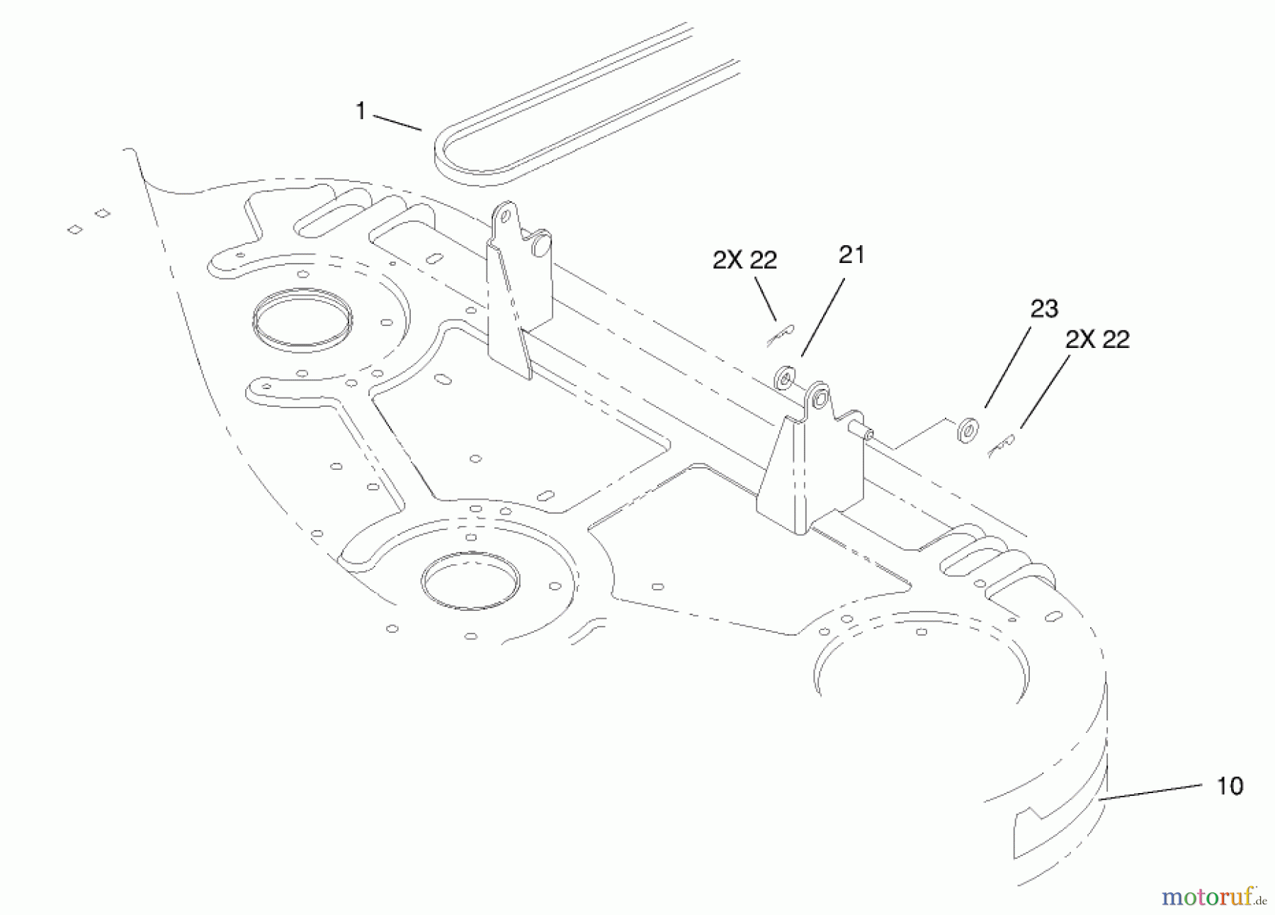  Toro Neu Mowers, Lawn & Garden Tractor Seite 1 71228 (17-44HXL) - Toro 17-44HXL Lawn Tractor, 2002 (220000001-220010000) BELT ASSEMBLY