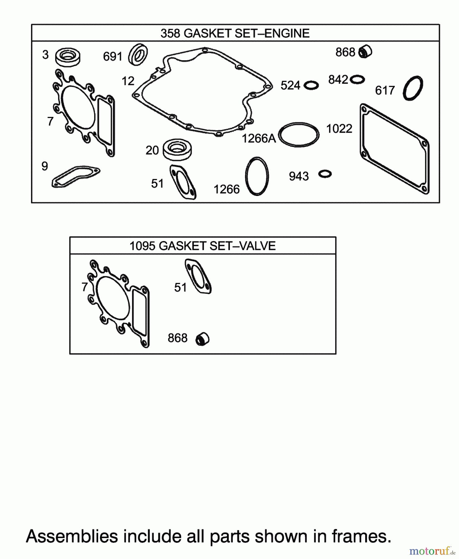  Toro Neu Mowers, Lawn & Garden Tractor Seite 1 71283 (17-44HXLE) - Toro 17-44HXLE Lawn Tractor, 2002 (220010001-220999999) GASKET ASSEMBLY ENGINE BRIGGS AND STRATTON MODEL 31F777-0123-E1