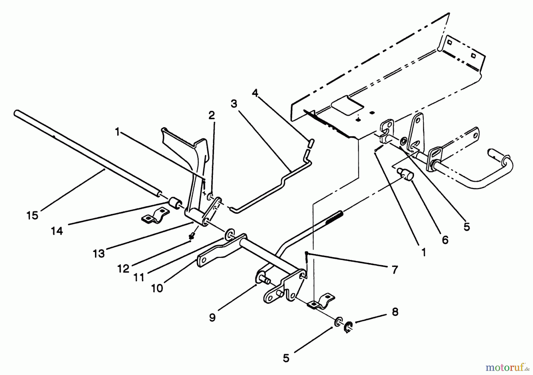  Toro Neu Mowers, Lawn & Garden Tractor Seite 1 72041 (244-H) - Toro 244-H Yard Tractor, 1993 (3900001-3999999) BRAKE PEDAL ASSEMBLY