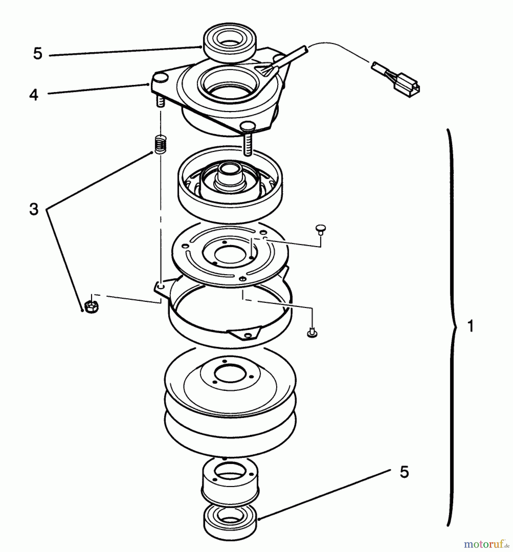  Toro Neu Mowers, Lawn & Garden Tractor Seite 1 72041 (244-H) - Toro 244-H Yard Tractor, 1993 (3900001-3999999) CLUTCH ASSEMBLY 92-1686