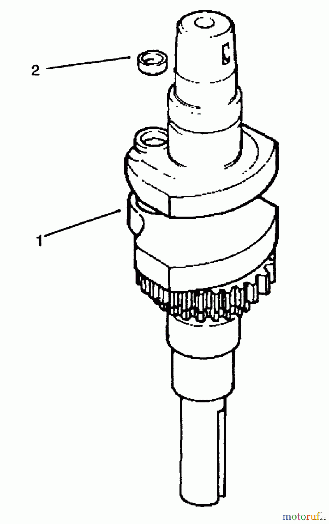  Toro Neu Mowers, Lawn & Garden Tractor Seite 1 72063 (264-H) - Toro 264-H Yard Tractor, 1994 (4900001-4999999) CRANKSHAFT #1