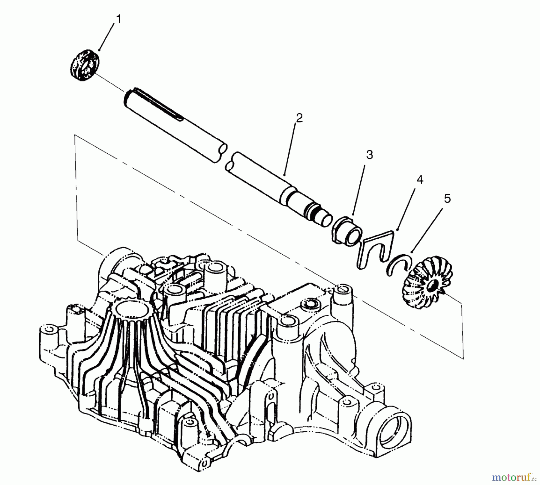  Toro Neu Mowers, Lawn & Garden Tractor Seite 1 72063 (264-H) - Toro 264-H Yard Tractor, 1995 (5900001-5900498) AXLE SHAFT