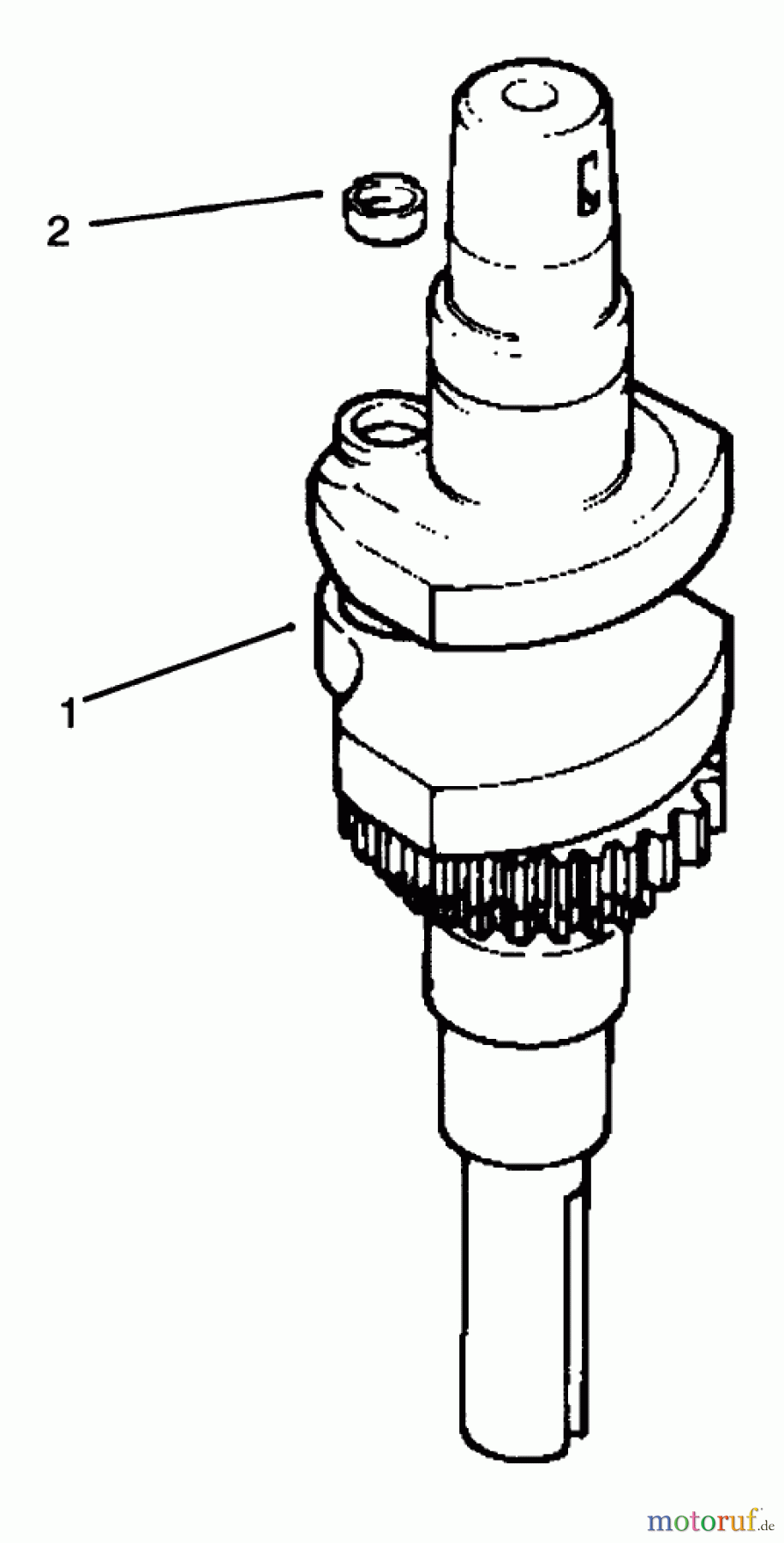  Toro Neu Mowers, Lawn & Garden Tractor Seite 1 72062 (264-6) - Toro 264-6 Yard Tractor, 1995 (5900228-5999999) CRANKSHAFT #1