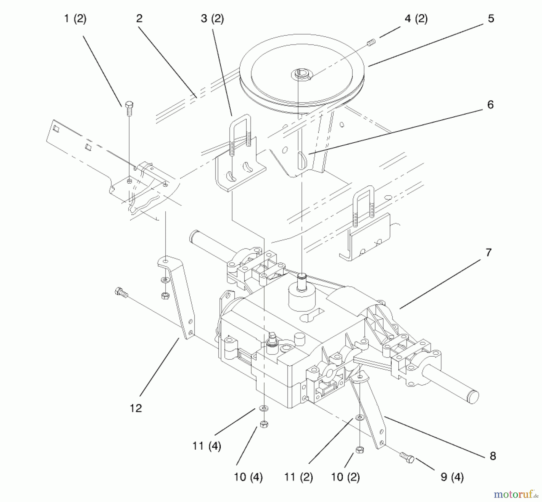  Toro Neu Mowers, Lawn & Garden Tractor Seite 1 72045 (265-6) - Toro 265-6 Lawn and Garden Tractor, 1998 (8900001-8900399) TRANSAXLE-GEAR