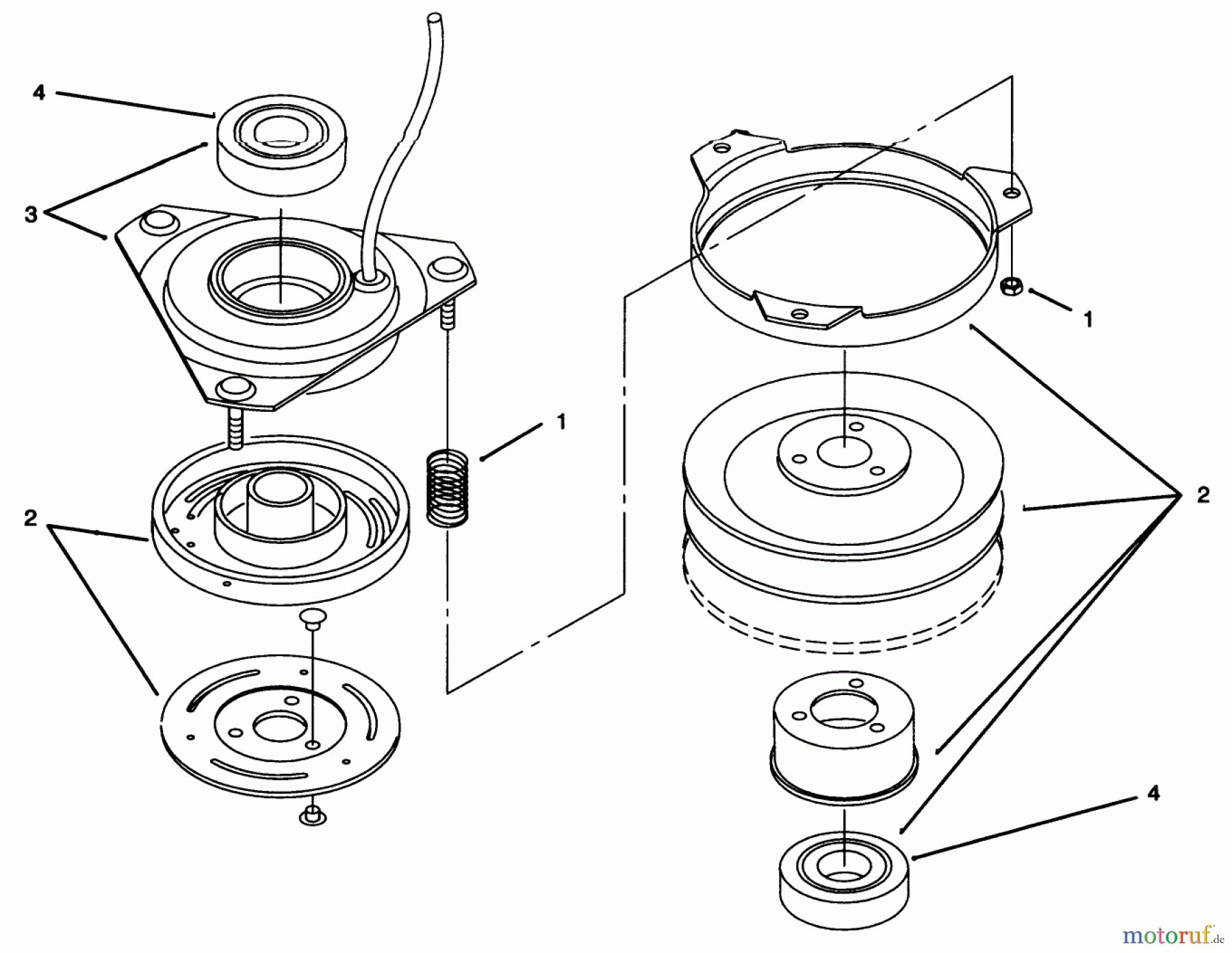  Toro Neu Mowers, Lawn & Garden Tractor Seite 1 72046 (265-H) - Toro 265-H Lawn and Garden Tractor, 1996 (6900001-6999999) CLUTCH