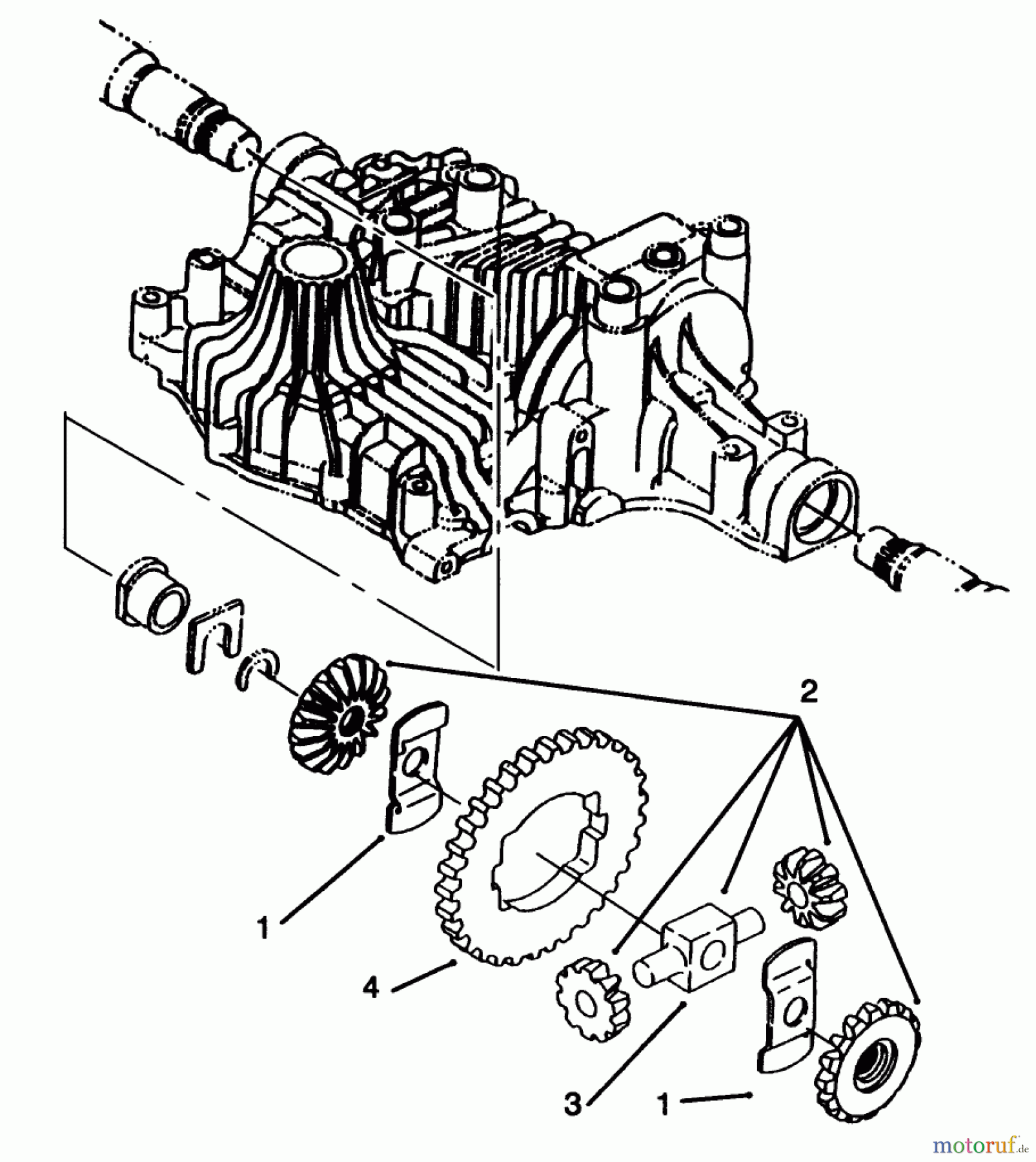  Toro Neu Mowers, Lawn & Garden Tractor Seite 1 72046 (265-H) - Toro 265-H Lawn and Garden Tractor, 1996 (6900001-6999999) DIFFERENTIAL GEAR