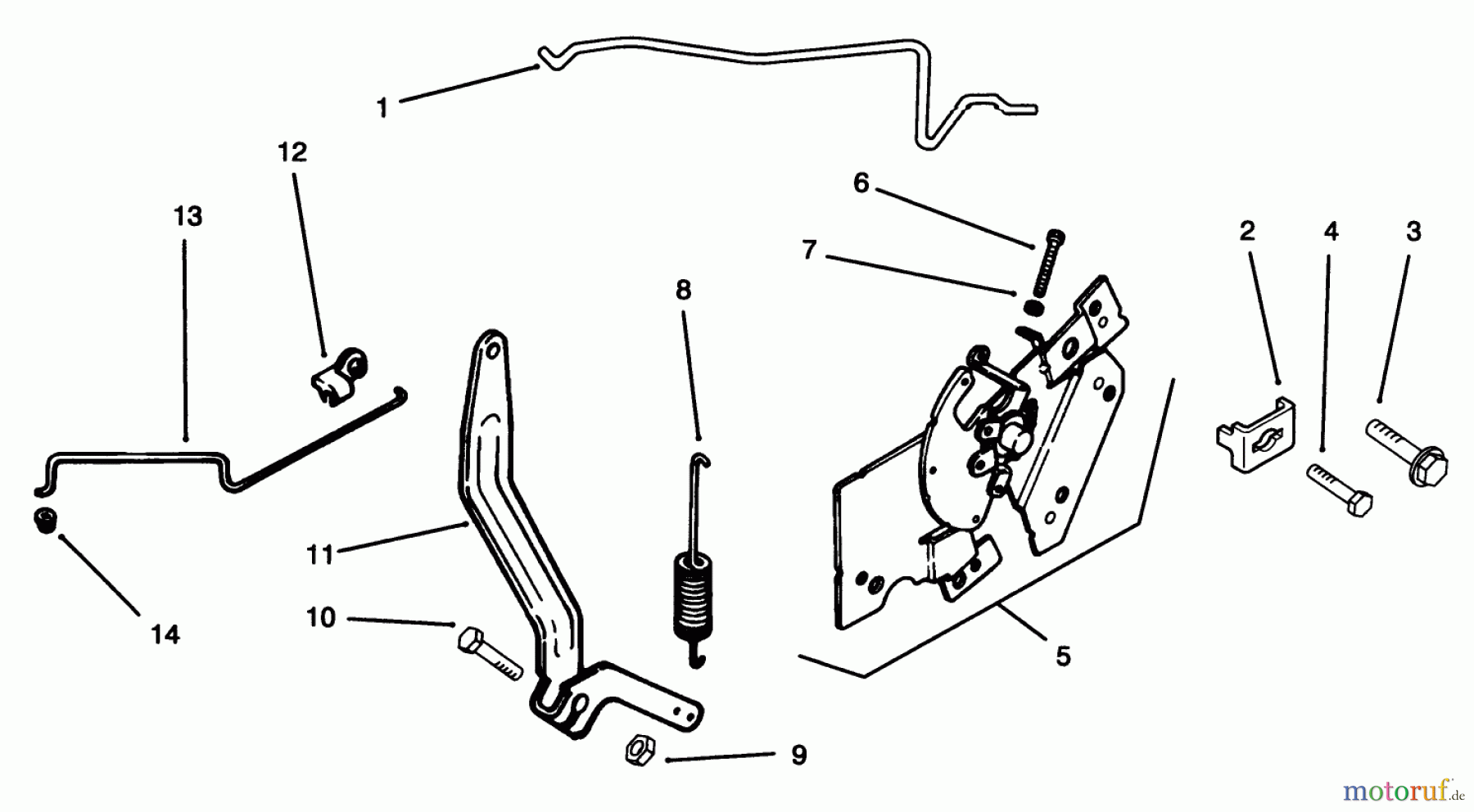  Toro Neu Mowers, Lawn & Garden Tractor Seite 1 72046 (265-H) - Toro 265-H Lawn and Garden Tractor, 1996 (6900001-6999999) ENGINE CONTROLS