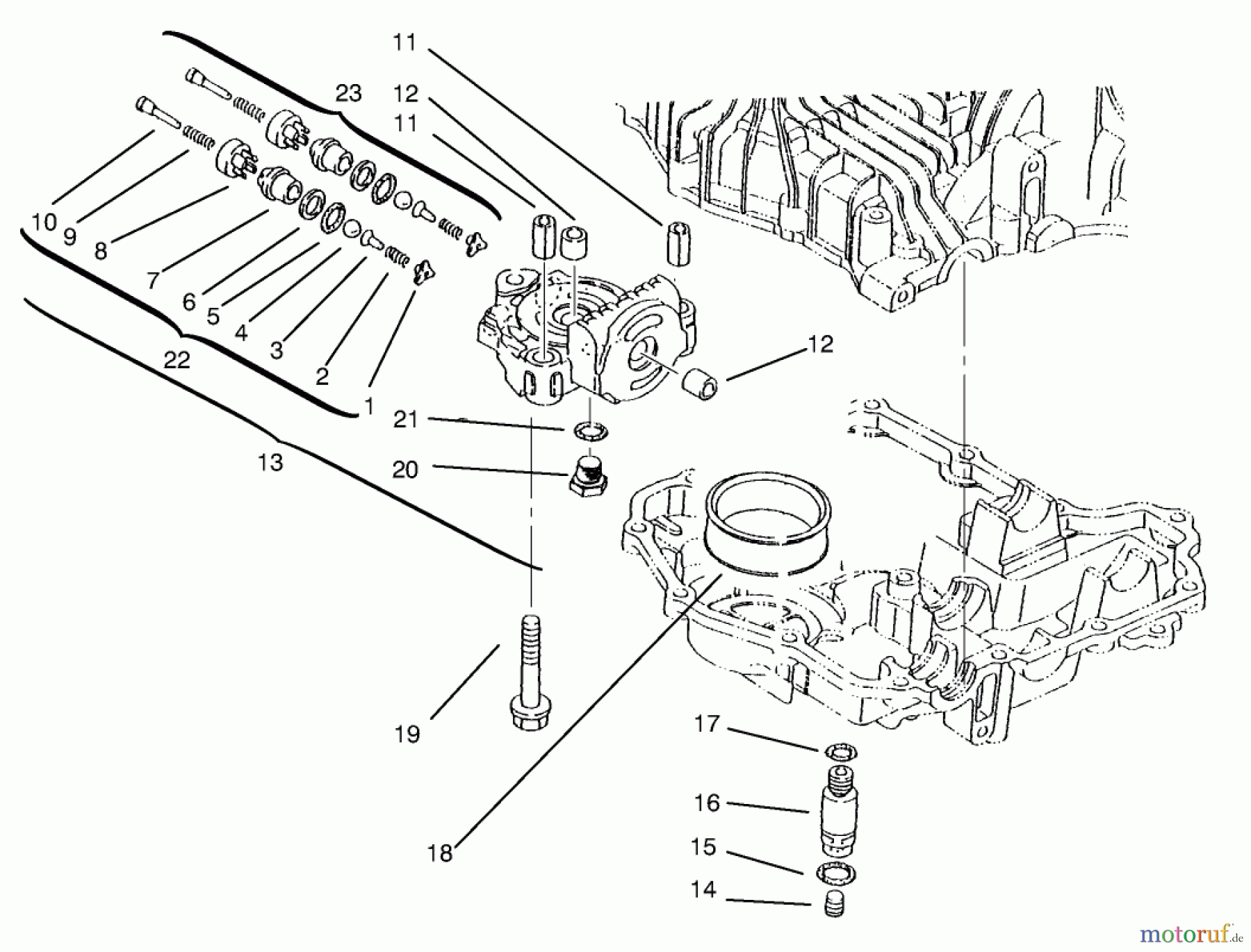  Toro Neu Mowers, Lawn & Garden Tractor Seite 1 72046 (265-H) - Toro 265-H Lawn and Garden Tractor, 1998 (8900400-8999999) CENTER CASE