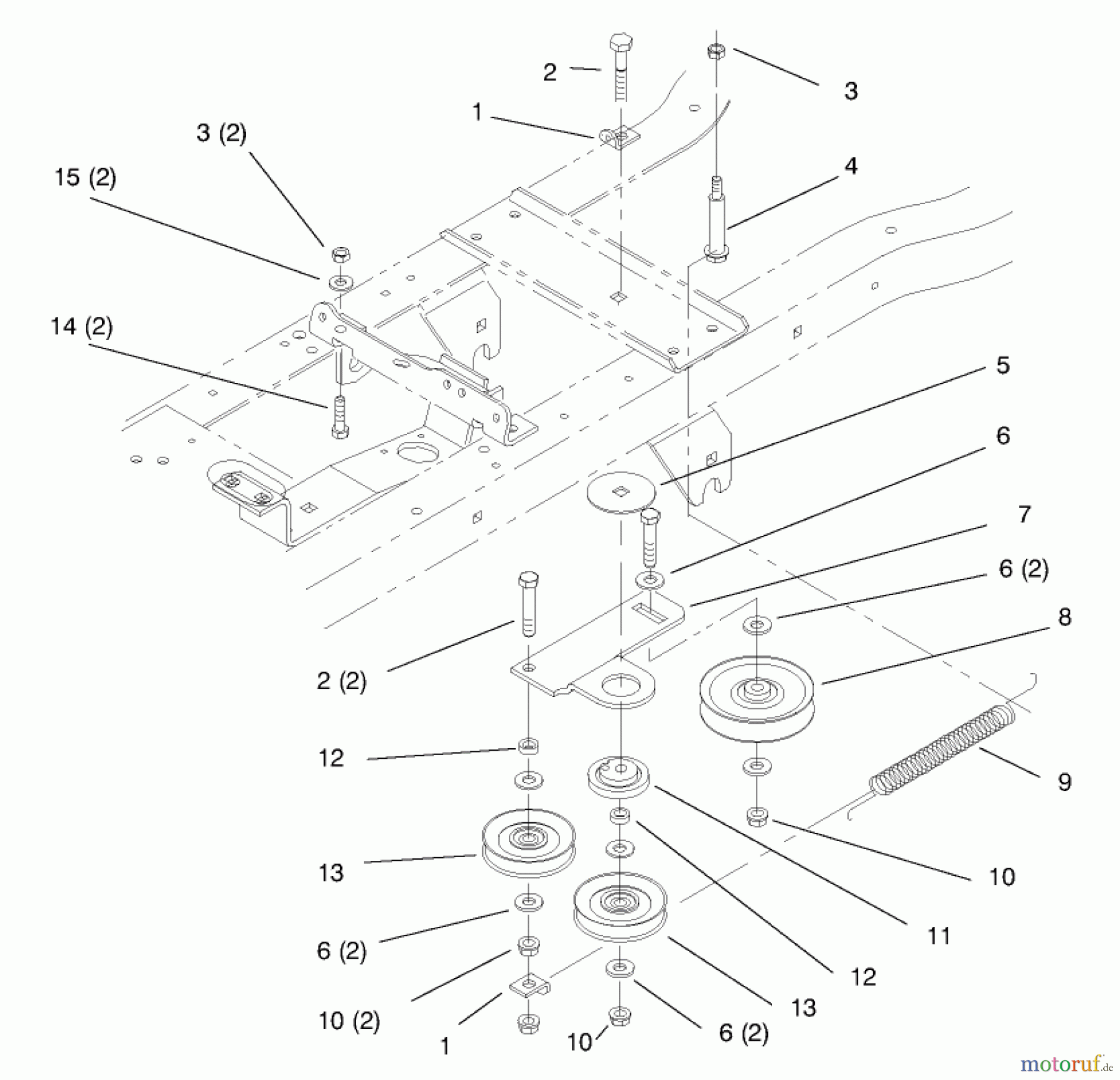  Toro Neu Mowers, Lawn & Garden Tractor Seite 1 72064 (265-H) - Toro 265-H Lawn and Garden Tractor, 1998 (8900001-8900599) HYDRO DRIVE COMPONENTS