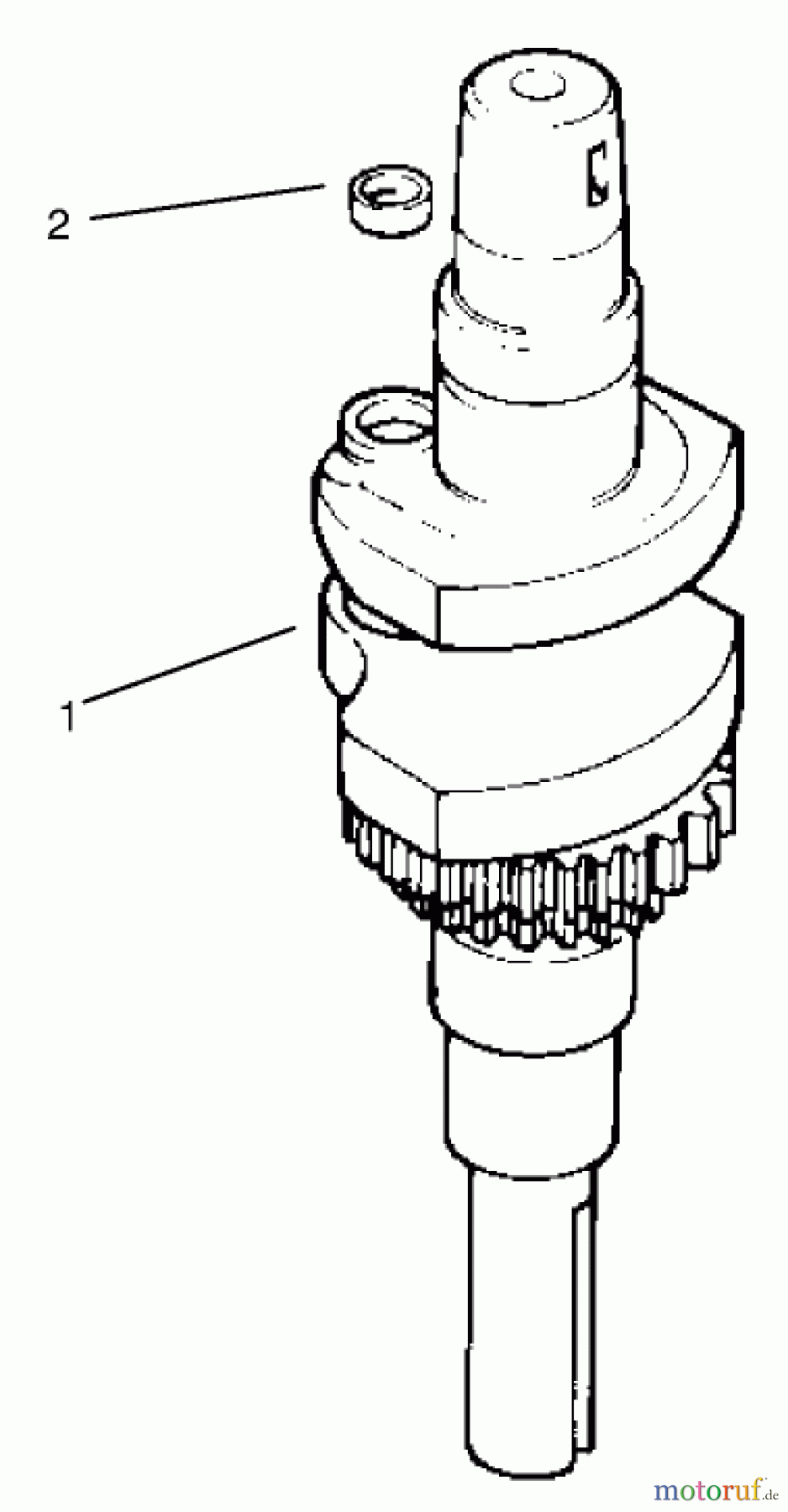  Toro Neu Mowers, Lawn & Garden Tractor Seite 1 72071 (265-H) - Toro 265-H Lawn and Garden Tractor, 2000 (200000001-200999999) CRANKSHAFT #1