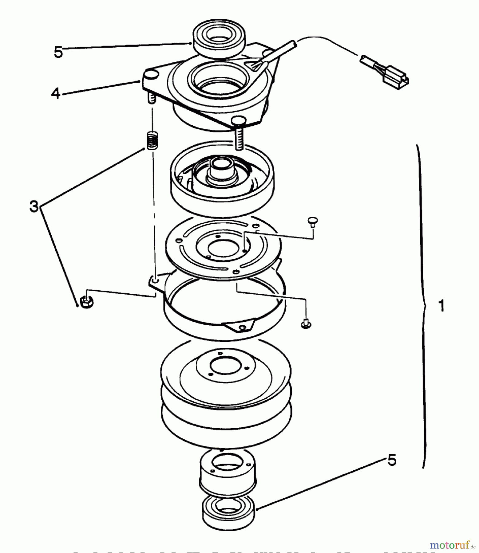  Toro Neu Mowers, Lawn & Garden Tractor Seite 1 72060 (244-5) - Toro 244-5 Yard Tractor, 1993 (3900001-3999999) CLUTCH ASSEMBLY 92-1686