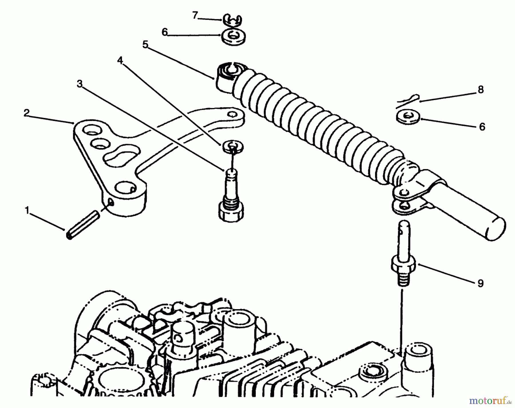  Toro Neu Mowers, Lawn & Garden Tractor Seite 1 72085 (267-H) - Toro 267-H Lawn and Garden Tractor, 1996 (6900001-6999999) LEVER DAMPER