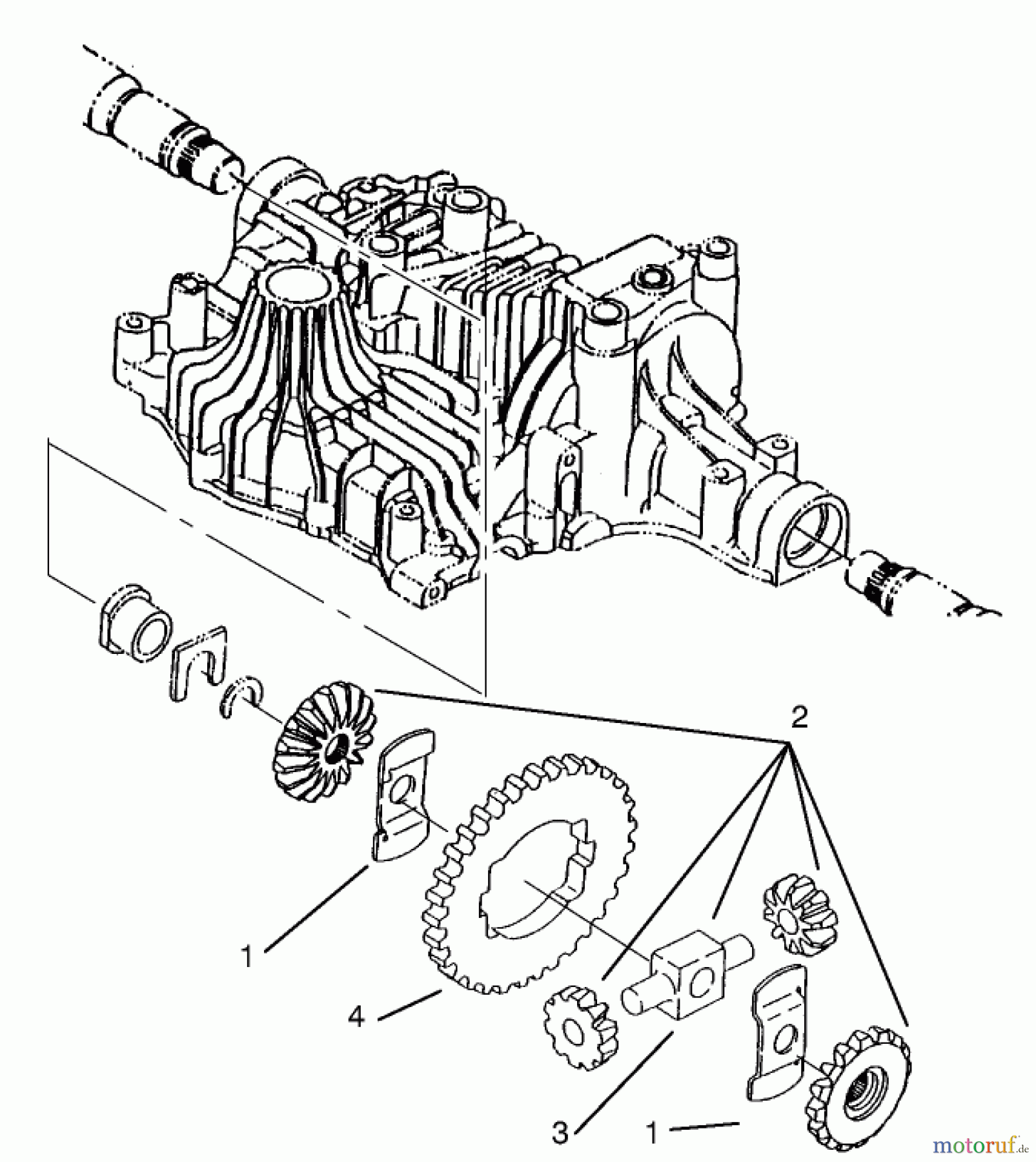  Toro Neu Mowers, Lawn & Garden Tractor Seite 1 72085 (267-H) - Toro 267-H Lawn and Garden Tractor, 1997 (7900001-7999999) DIFFERENTIAL GEAR