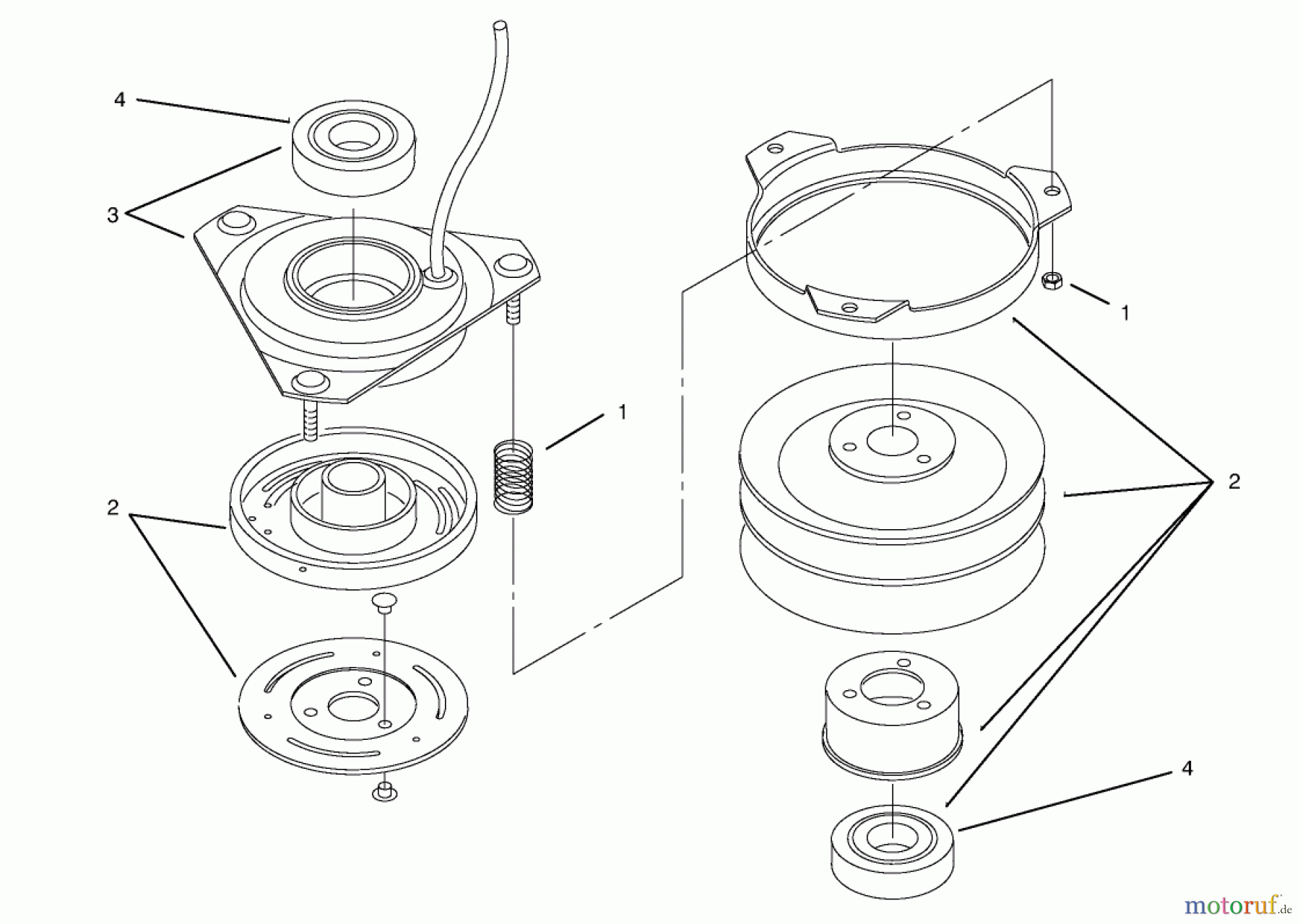  Toro Neu Mowers, Lawn & Garden Tractor Seite 1 72104 (267-H) - Toro 267-H Lawn and Garden Tractor, 1998 (8900600-8999999) CLUTCH 92-6885