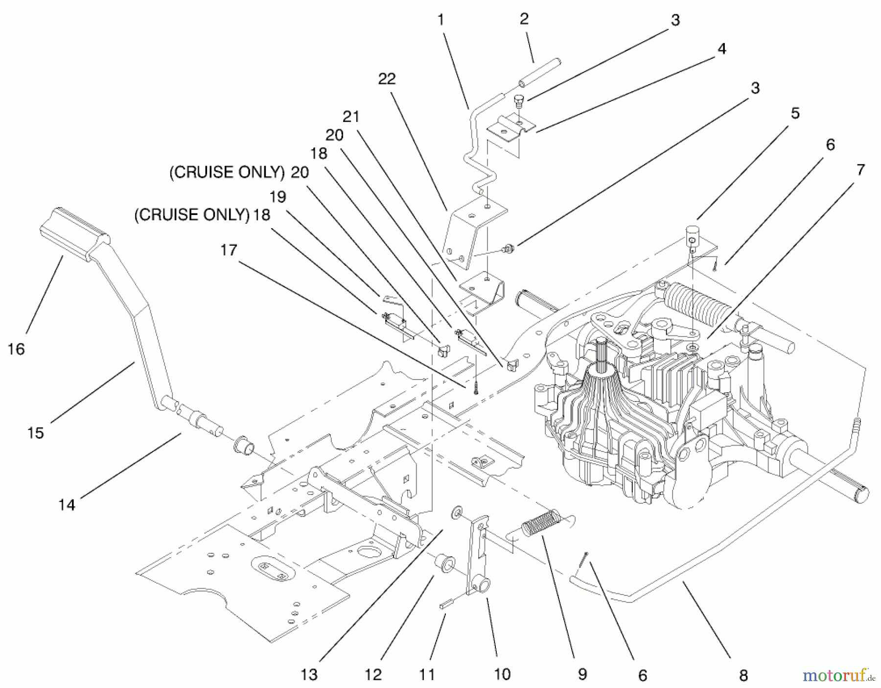  Toro Neu Mowers, Lawn & Garden Tractor Seite 1 72086 (268-H) - Toro 268-H Lawn and Garden Tractor, 1999 (9900001-9999999) HYDRO BRAKE ASSEMBLY