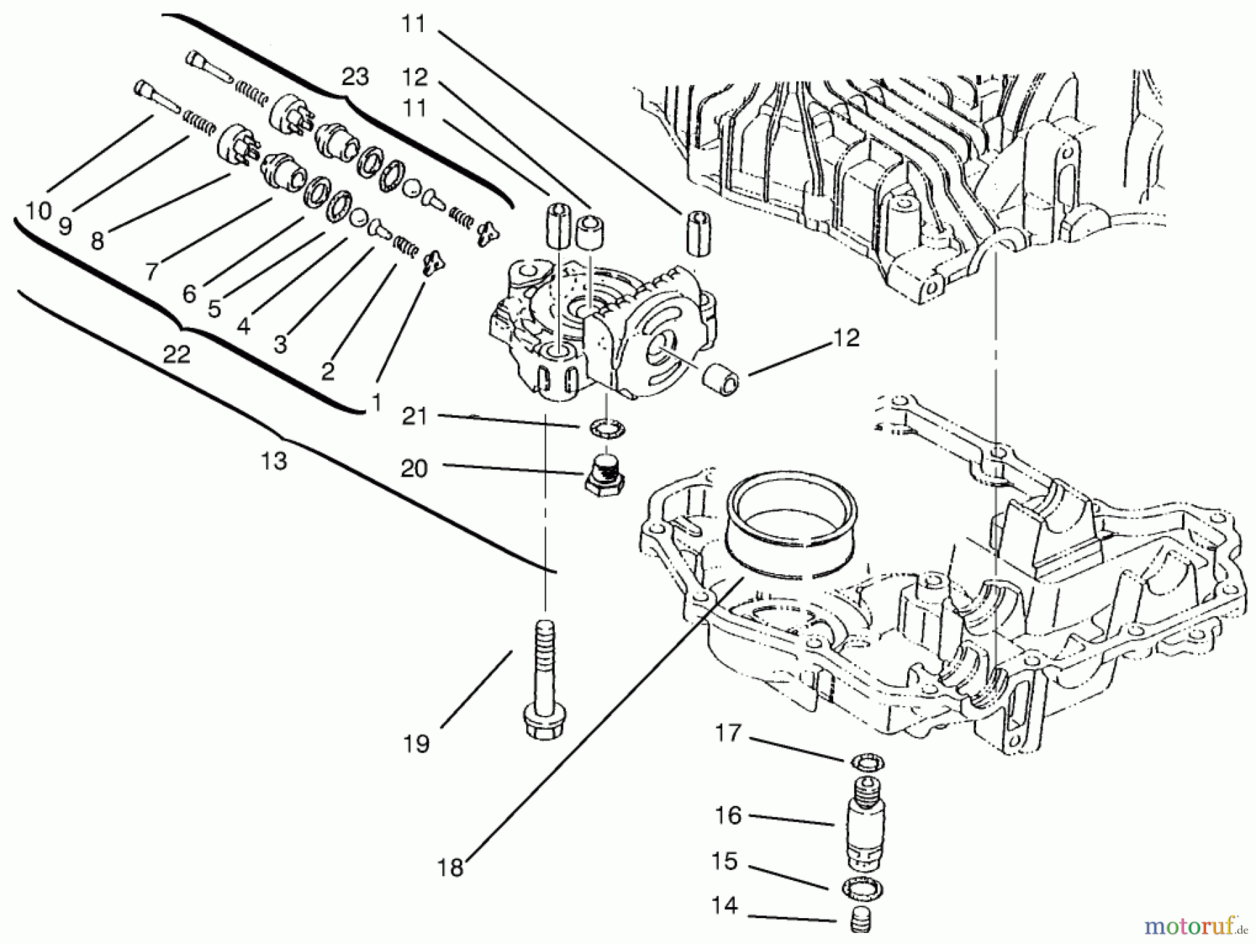  Toro Neu Mowers, Lawn & Garden Tractor Seite 1 72102 (269-H) - Toro 269-H Lawn and Garden Tractor, 1997 (7900001-7999999) CENTER CASE