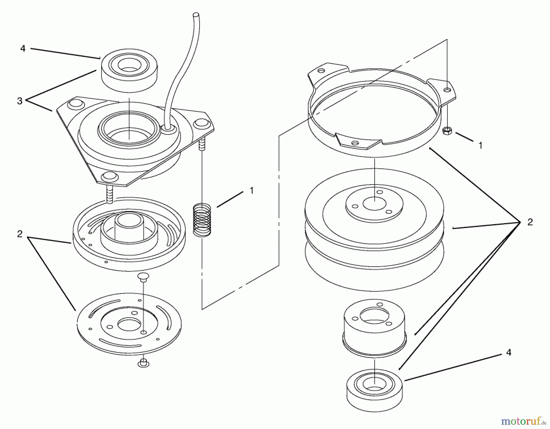  Toro Neu Mowers, Lawn & Garden Tractor Seite 1 72102 (269-H) - Toro 269-H Lawn and Garden Tractor, 1998 (8900001-8900399) CLUTCH 92-6885