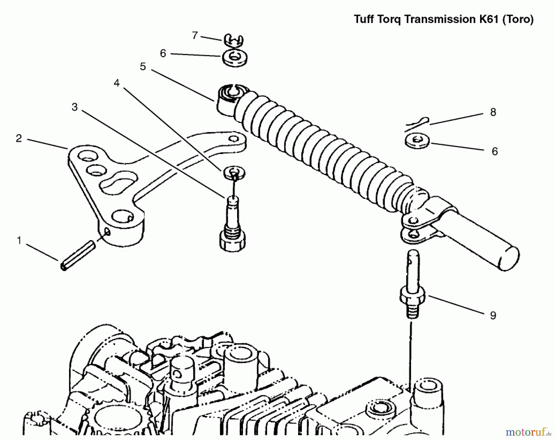  Toro Neu Mowers, Lawn & Garden Tractor Seite 1 72106 (270-H) - Toro 270-H Lawn and Garden Tractor, 1999 (9900001-9999999) LEVER DAMPER