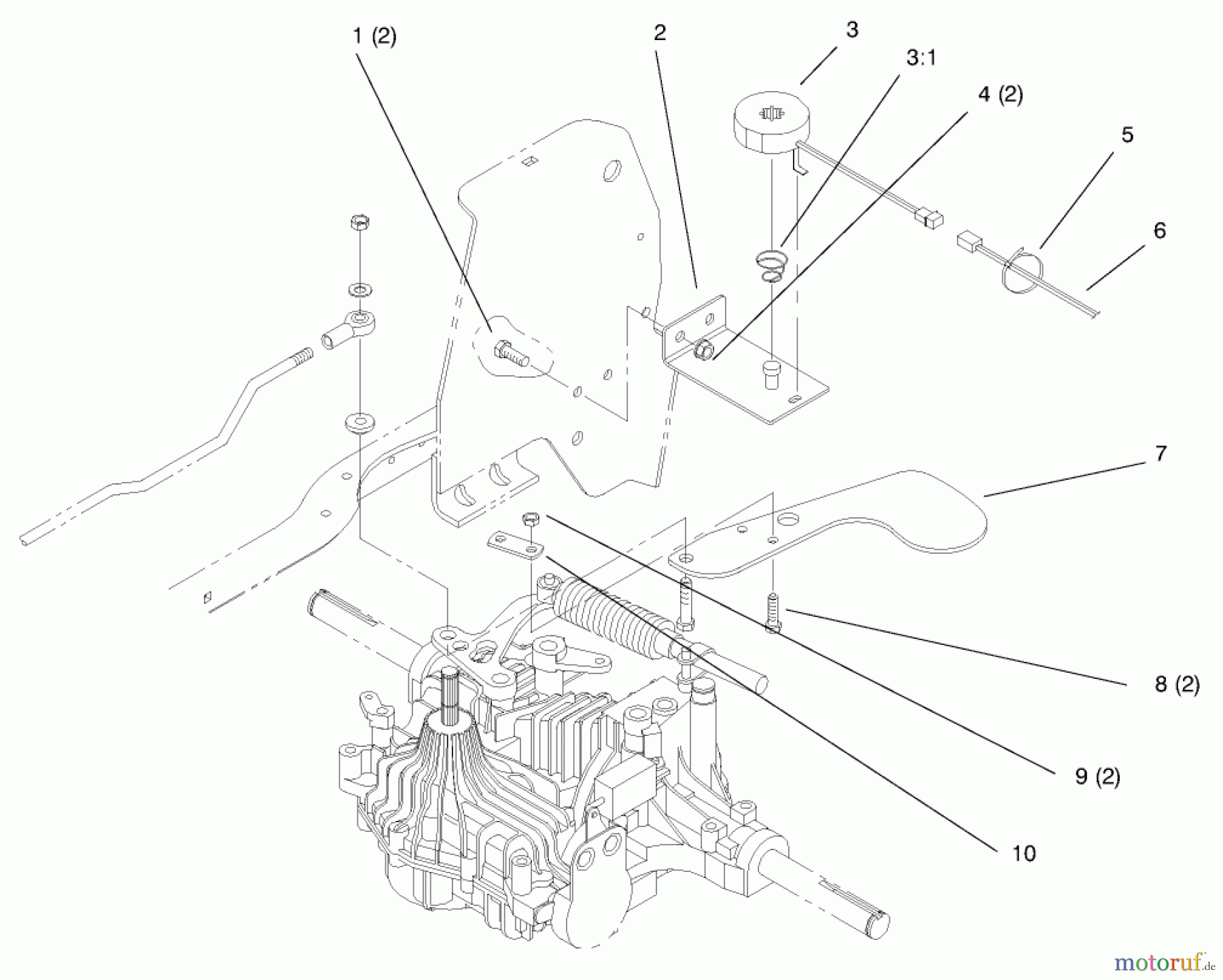  Toro Neu Mowers, Lawn & Garden Tractor Seite 1 72110 (270-H) - Toro 270-H Lawn and Garden Tractor, 1996 (6900001-6999999) CRUISE CONTROL