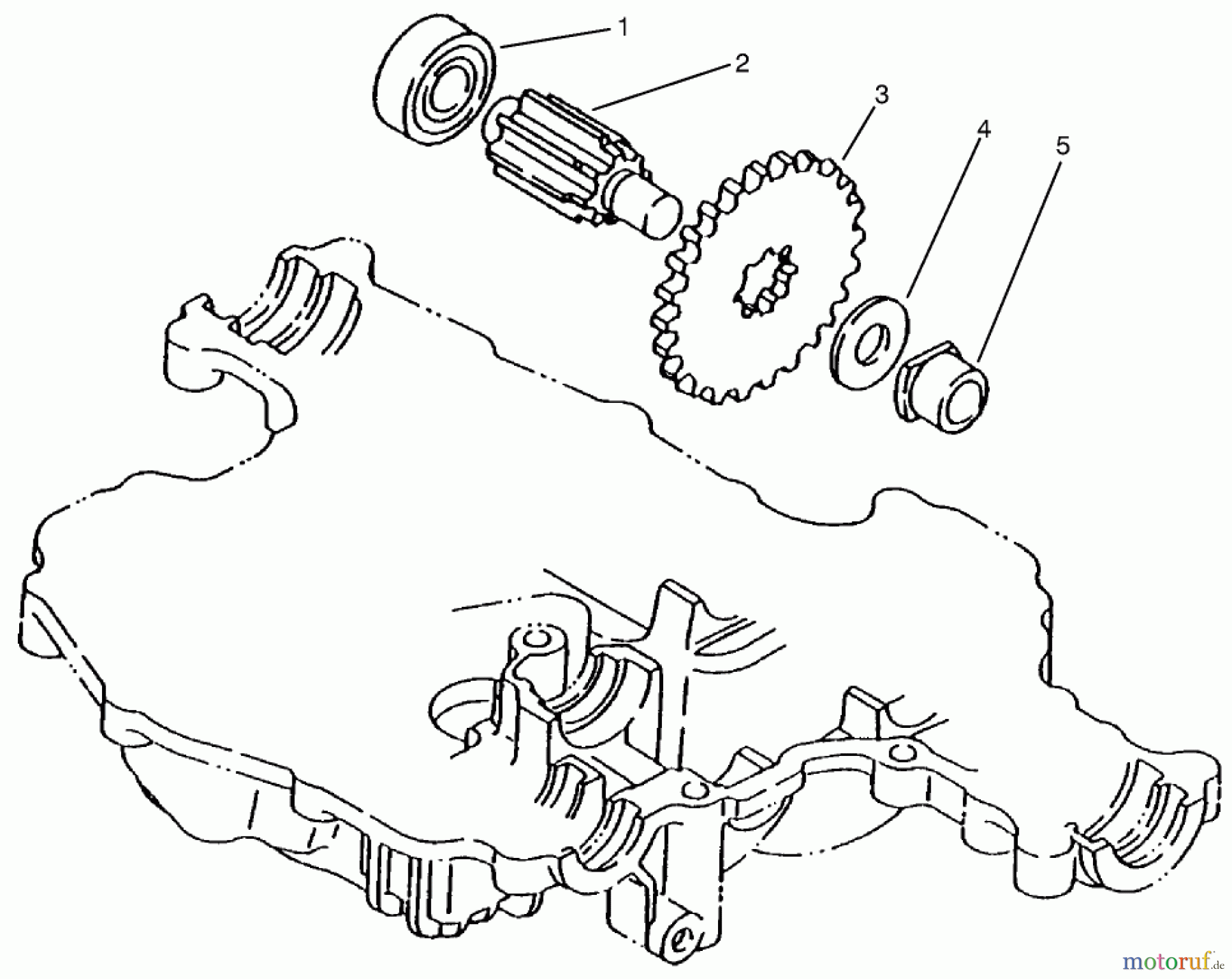  Toro Neu Mowers, Lawn & Garden Tractor Seite 1 72110 (270-H) - Toro 270-H Lawn and Garden Tractor, 1997 (7900001-7999999) FINAL PINION