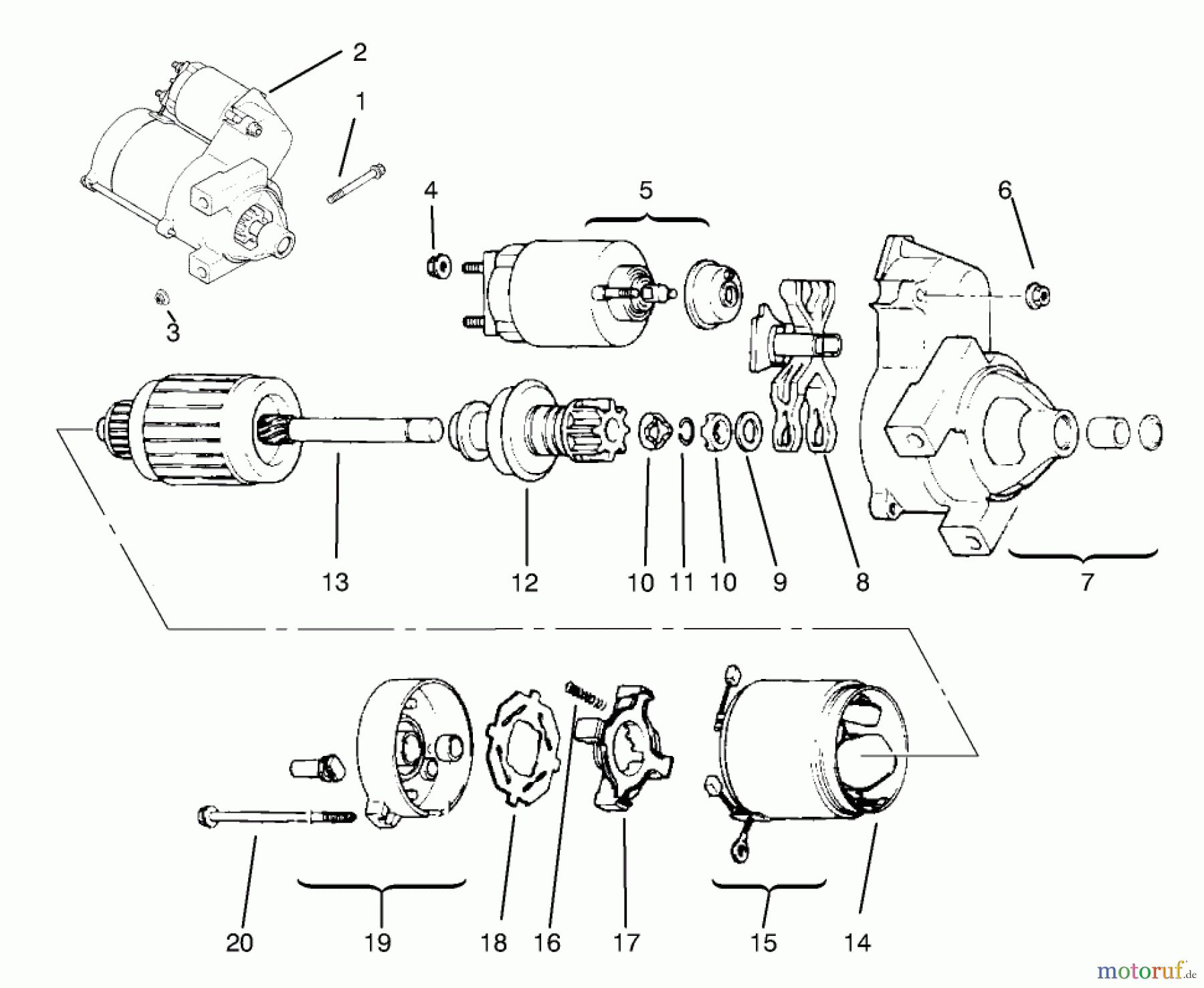  Toro Neu Mowers, Lawn & Garden Tractor Seite 1 72110 (270-H) - Toro 270-H Lawn and Garden Tractor, 1998 (8900600-8999999) STARTING SYSTEM