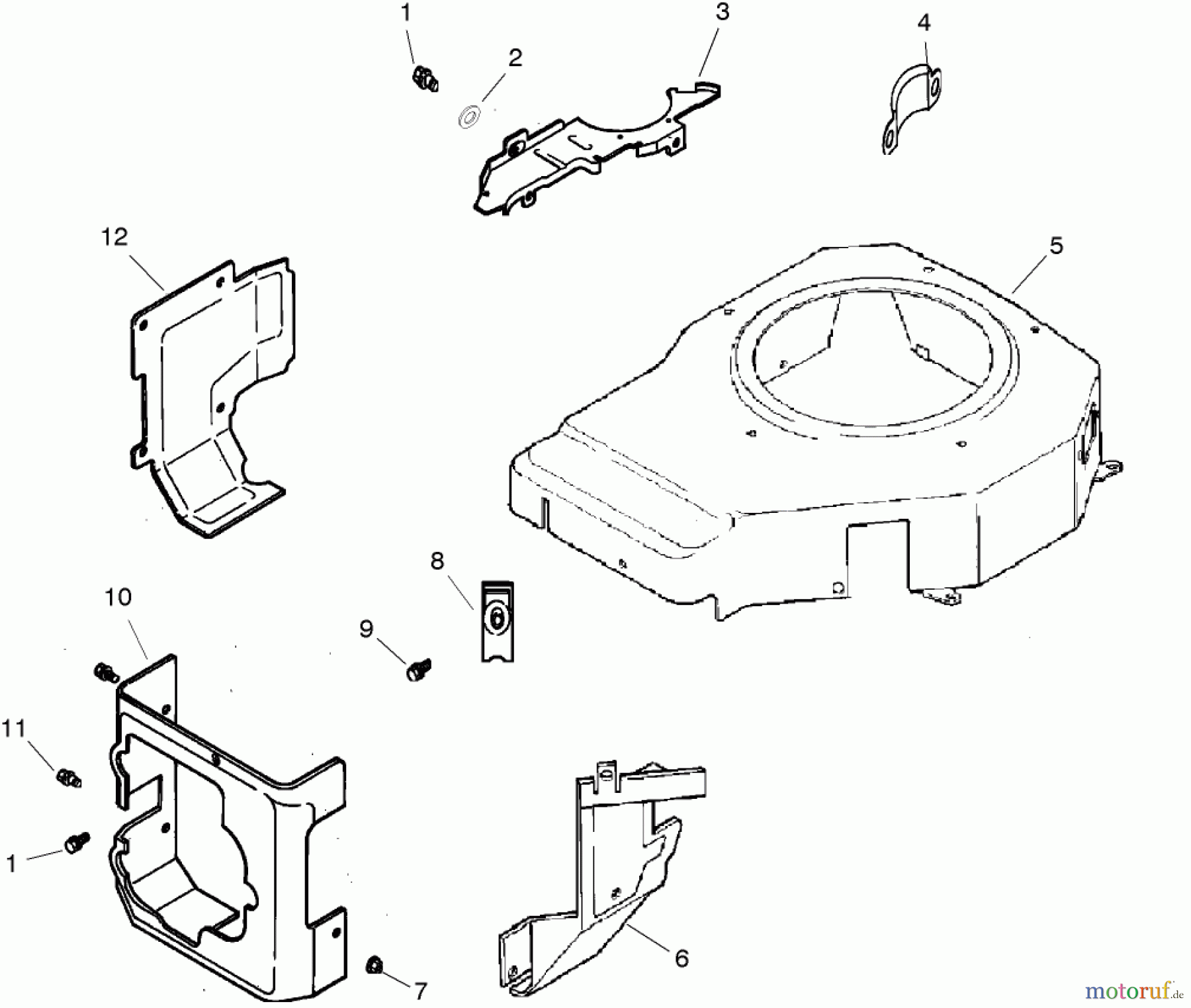  Toro Neu Mowers, Lawn & Garden Tractor Seite 1 72200 (410) - Toro 410 Garden Tractor, 2005 (250000001-250999999) BLOWER HOUSING ASSEMBLY KOHLER CV460S-26518